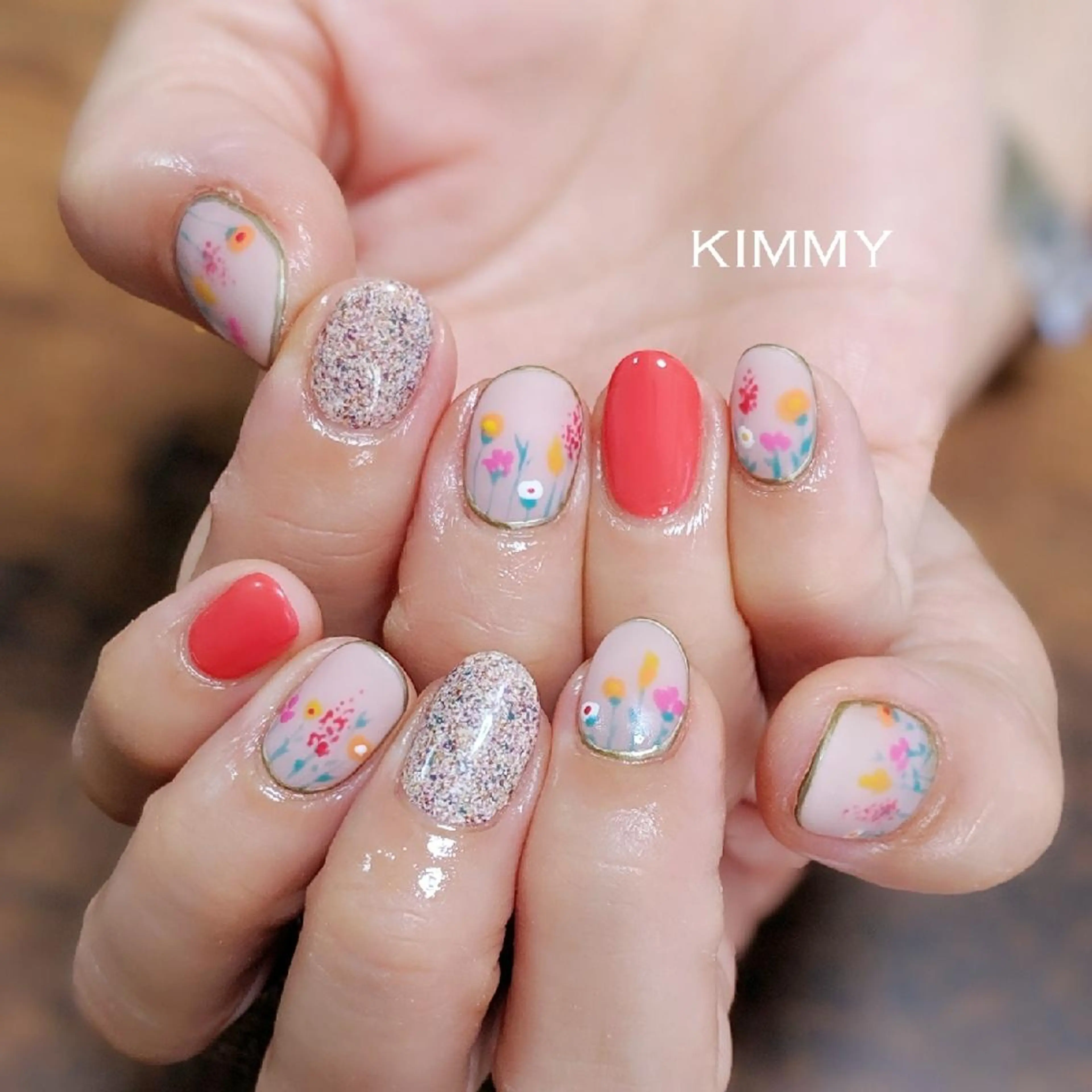 ネイル マットネイル ハンドネイル kimmy nailsのネイルデザイン