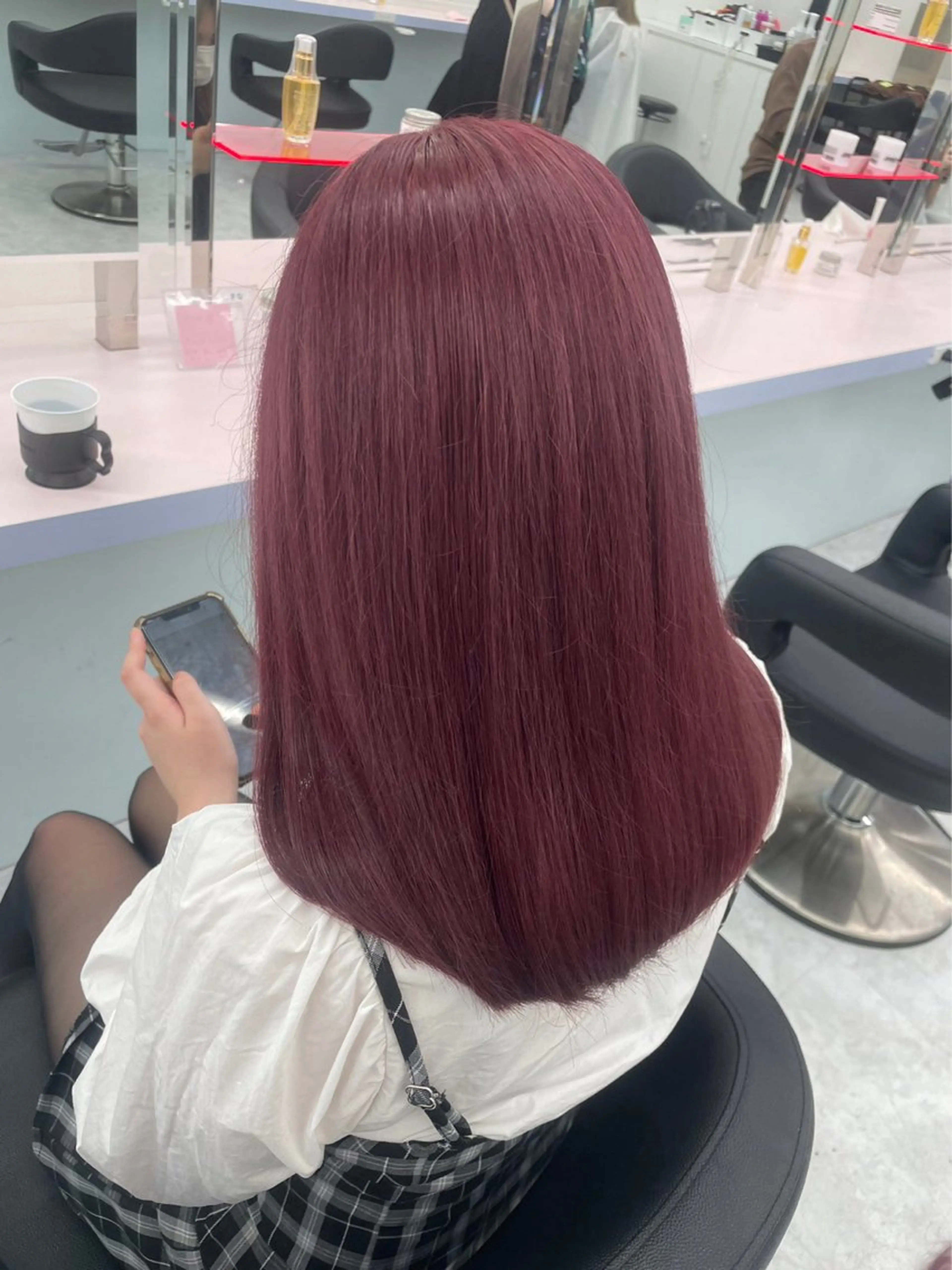 セミロング カラー パーマ ヘアアレンジ メンズ 🤍透明感カラー🤍 ブリーチ🤍AINEのヘアスタイル