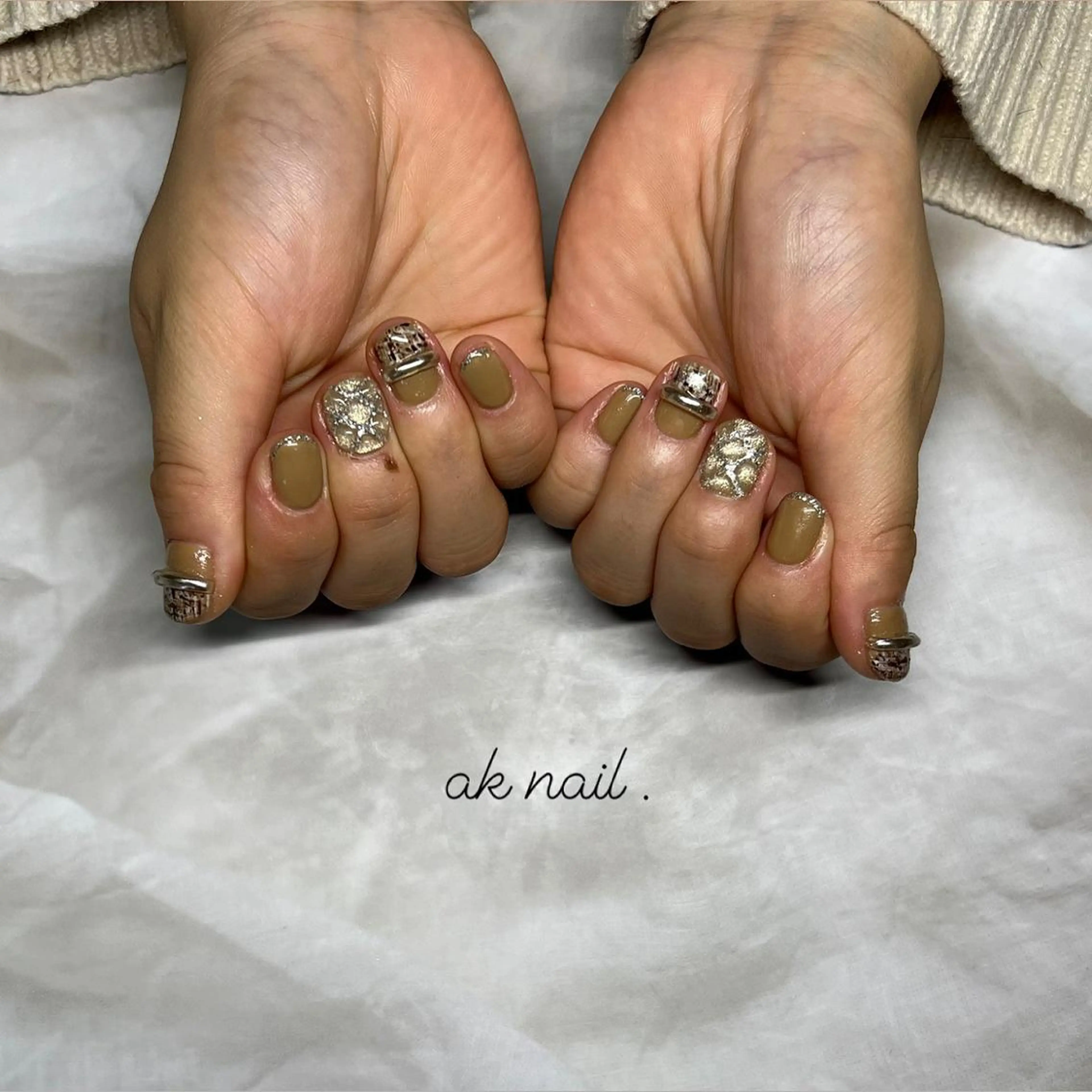 ショート ネイル ハンドネイル ak nail .のネイルデザイン