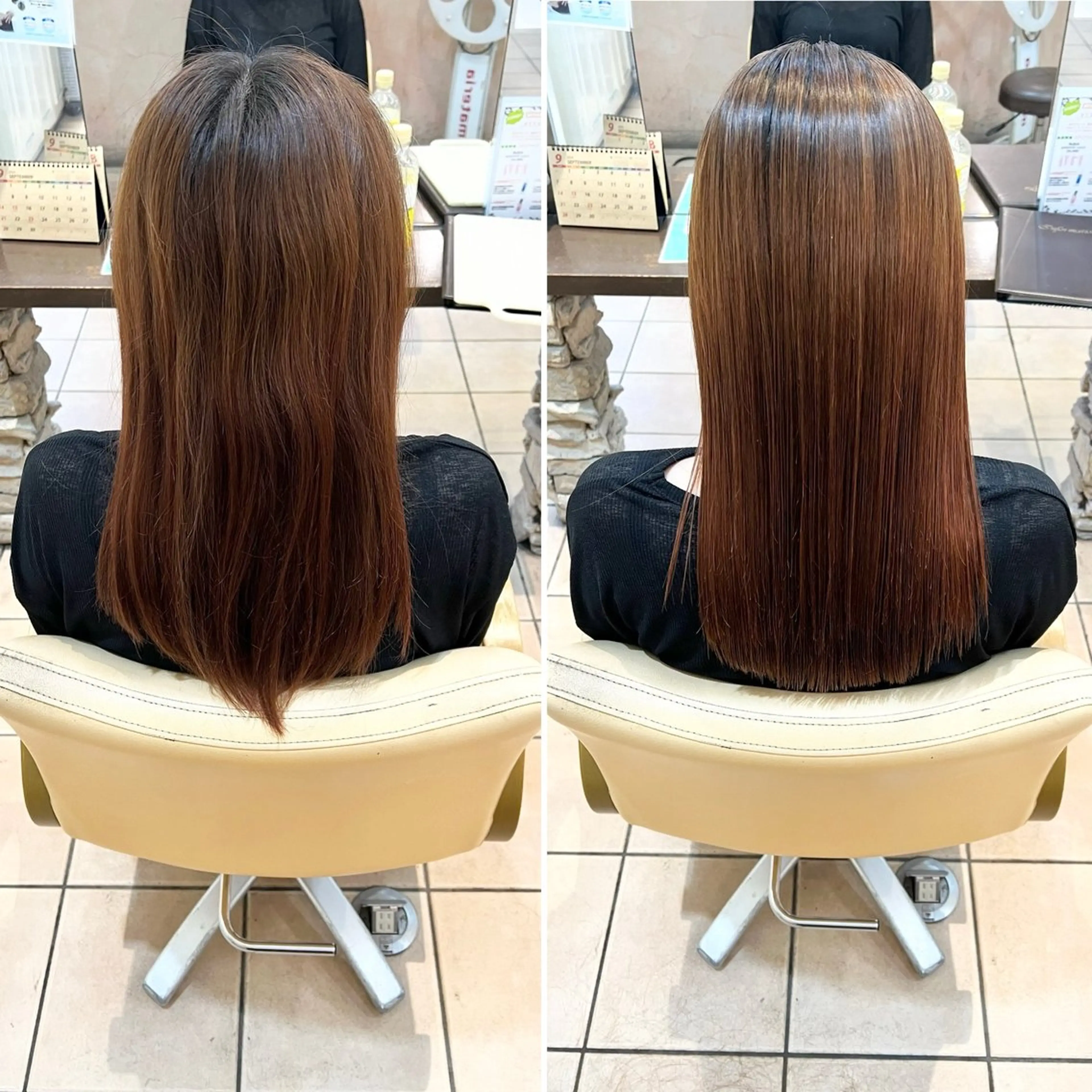 ロング 酸性ストレート カット 縮毛矯正 地毛風ストレート ⚡️下ノ村柊斗⚡️のヘアスタイル