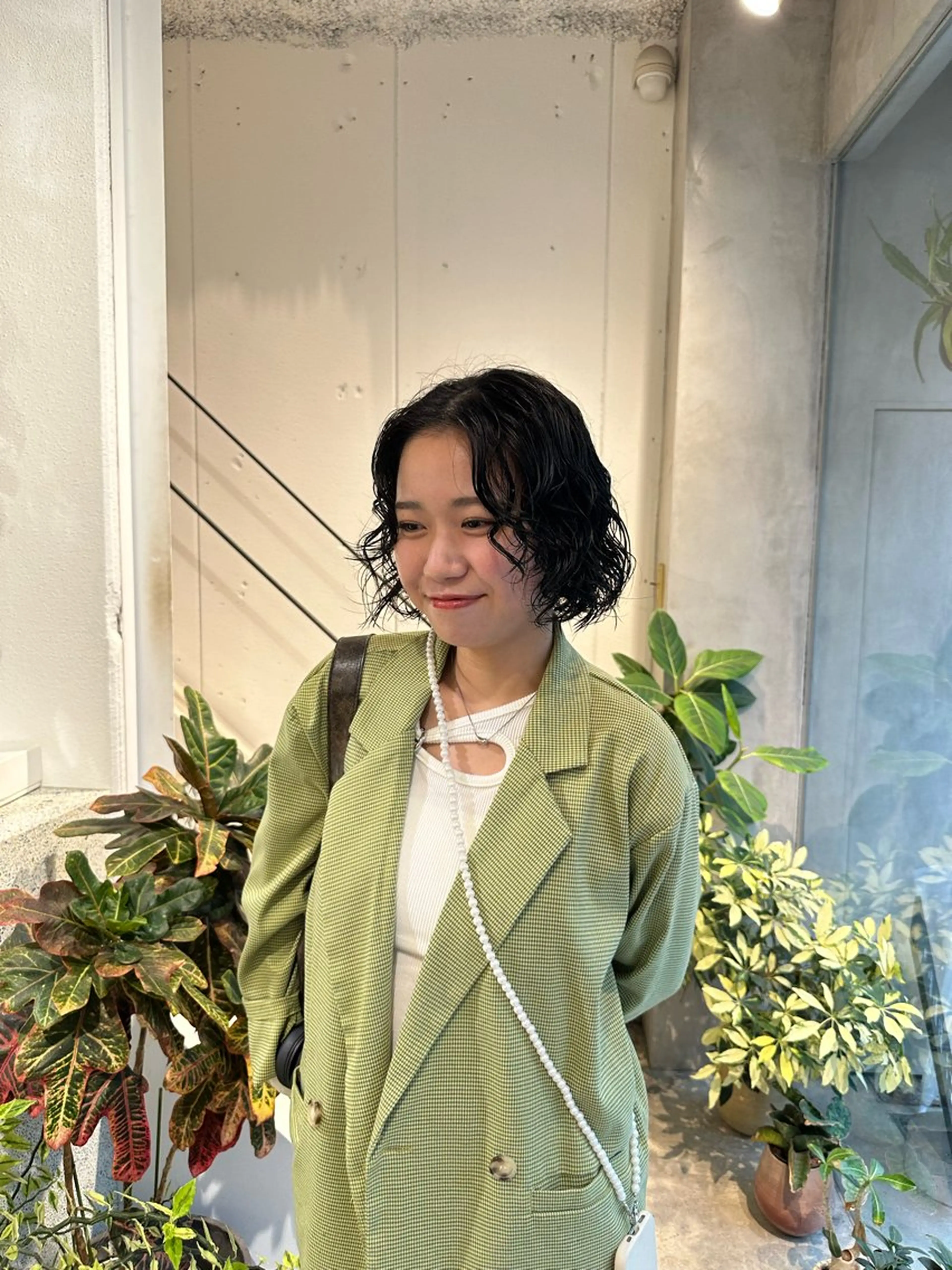 パーマ ボブ 栄/レイヤーカット /オリーブ/傑🦥のヘアスタイル