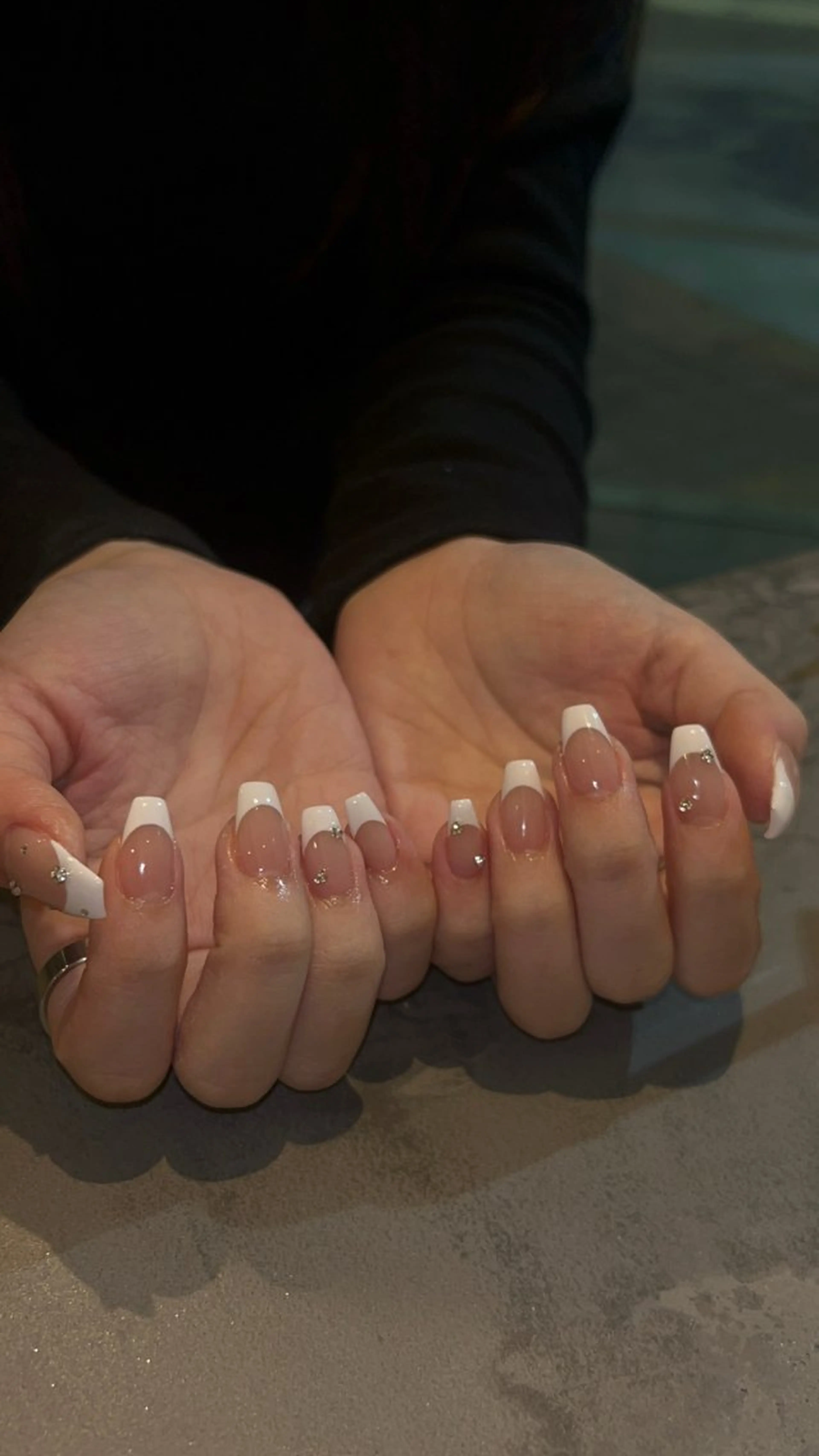 ネイル フレンチネイル スクエアネイル ハンドネイル plume. noaのネイルデザイン