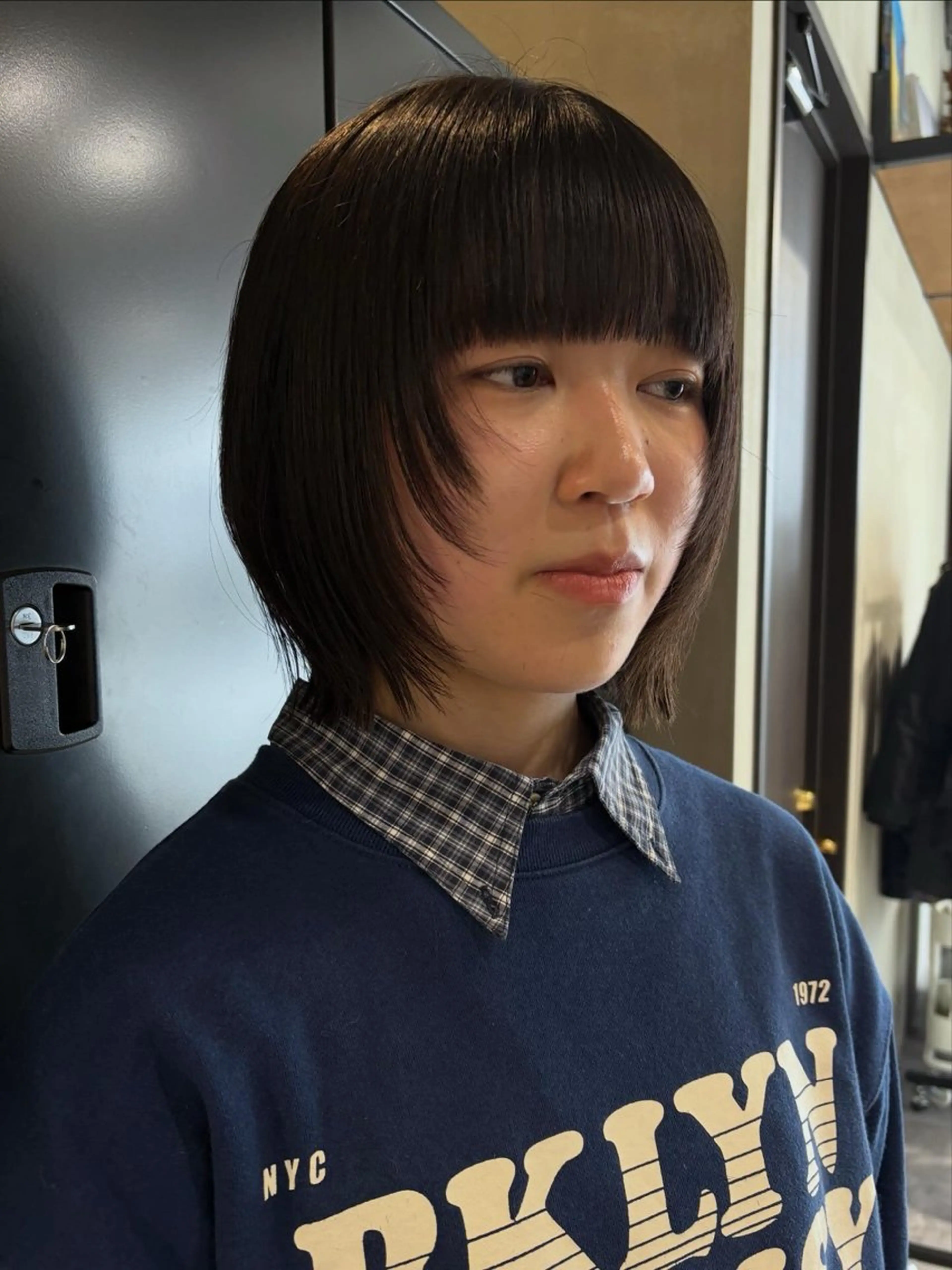 ミディアム ボブ くびれヘア 顔周りカット レイヤーカット カット レイヤー/メンズ/ kaedeのヘアスタイル