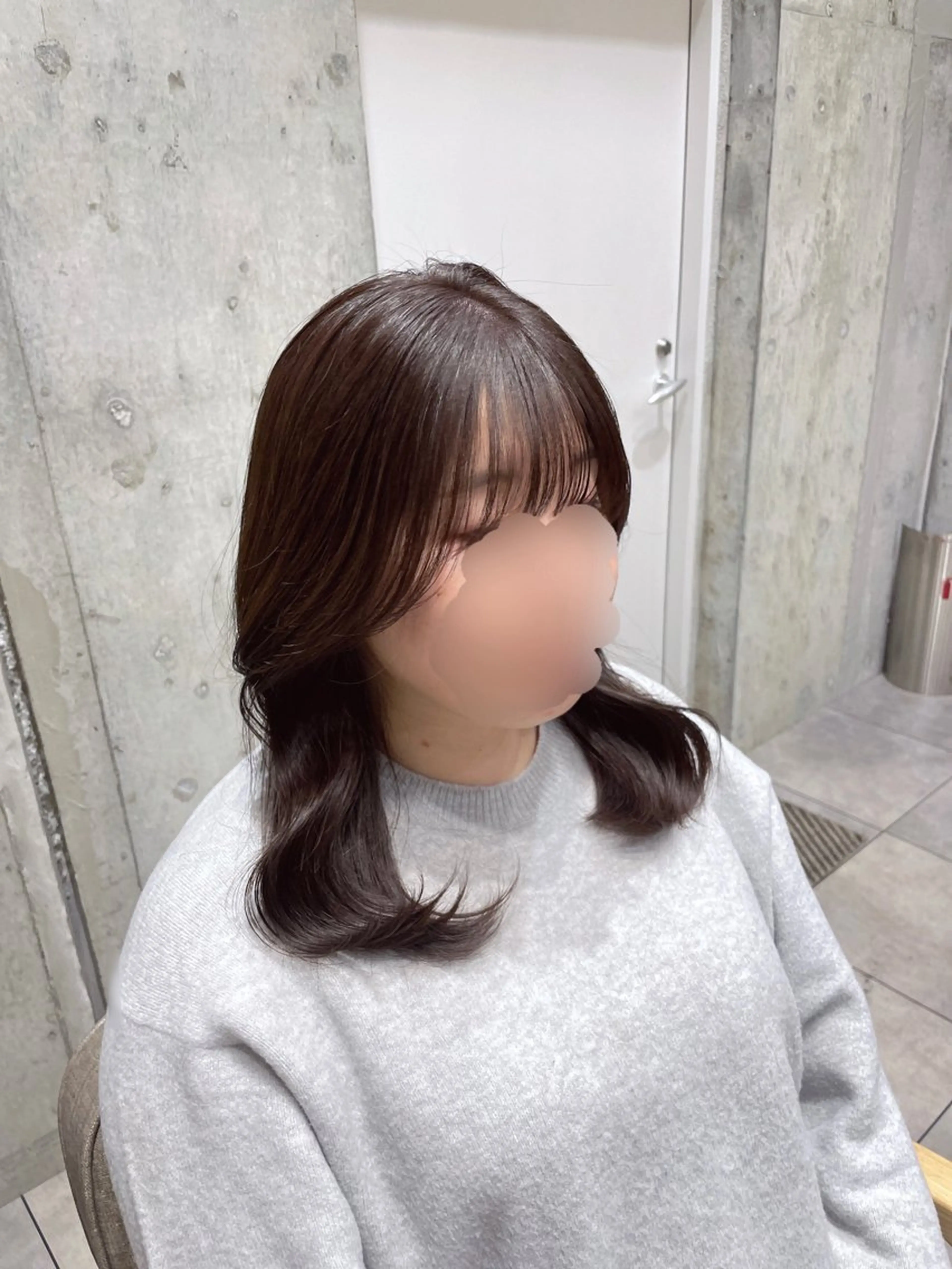 ミディアム 顔周りカット カット ヘアカラー 顔周り/レイヤー🎀 natsumiのヘアスタイル