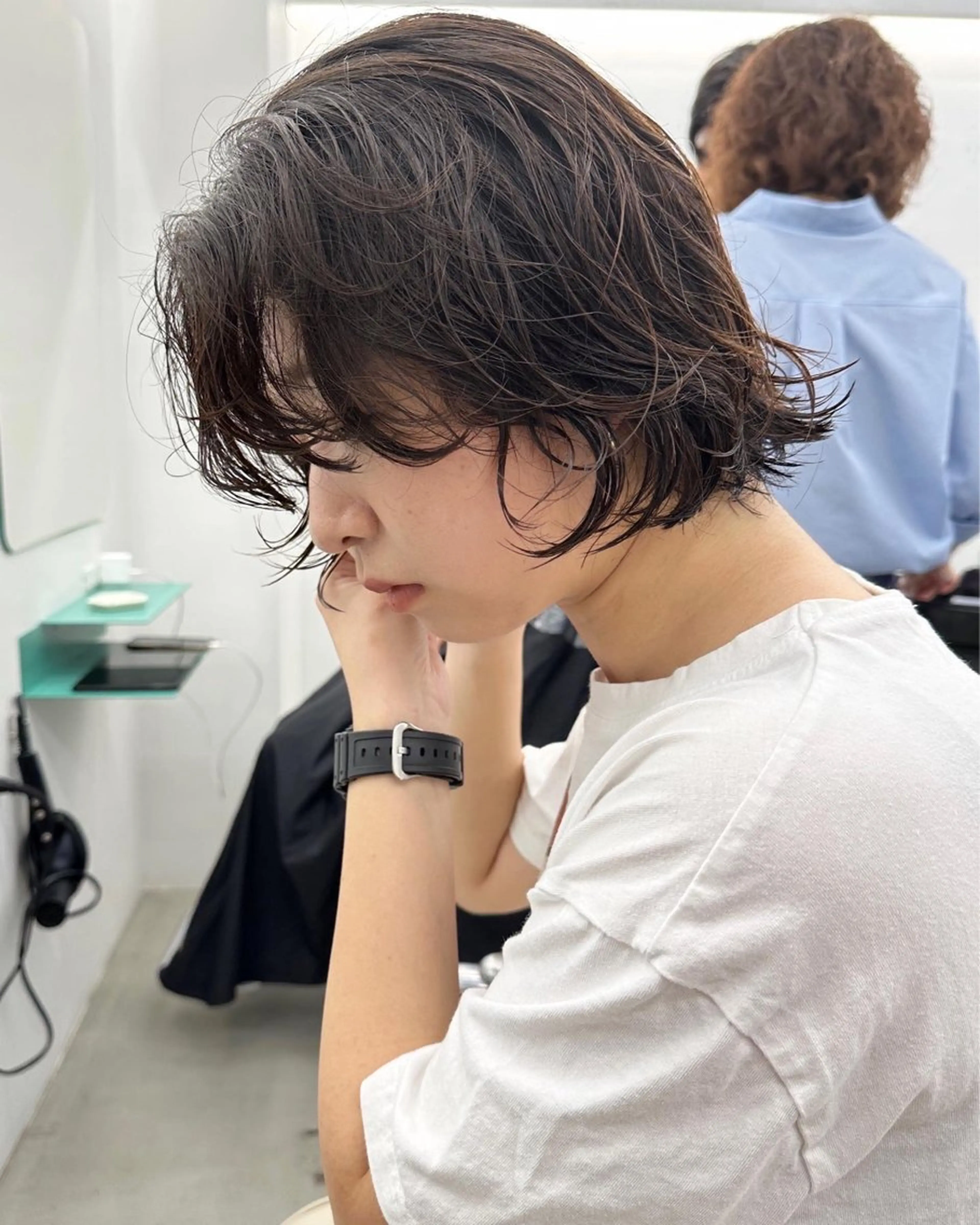 ショート パーマ ボブ ニュアンスパーマ カット パーマ トリートメント ボブ/レイヤー/ケア パーマ/リュウタのヘアスタイル