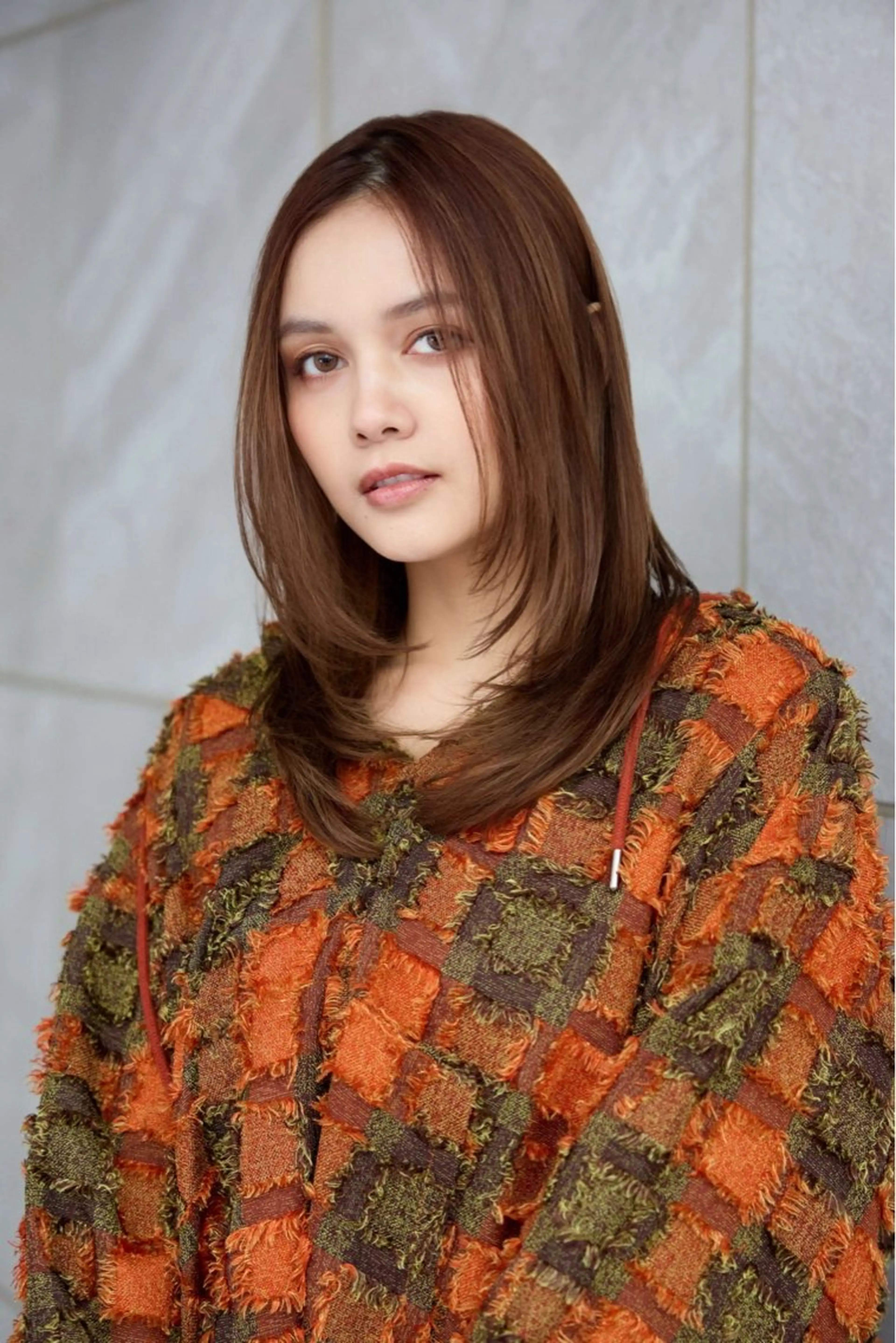 セミロング カラー カット ヘアカラー ダブルカラー特化💍 tiam💍韓国ヘアのヘアスタイル