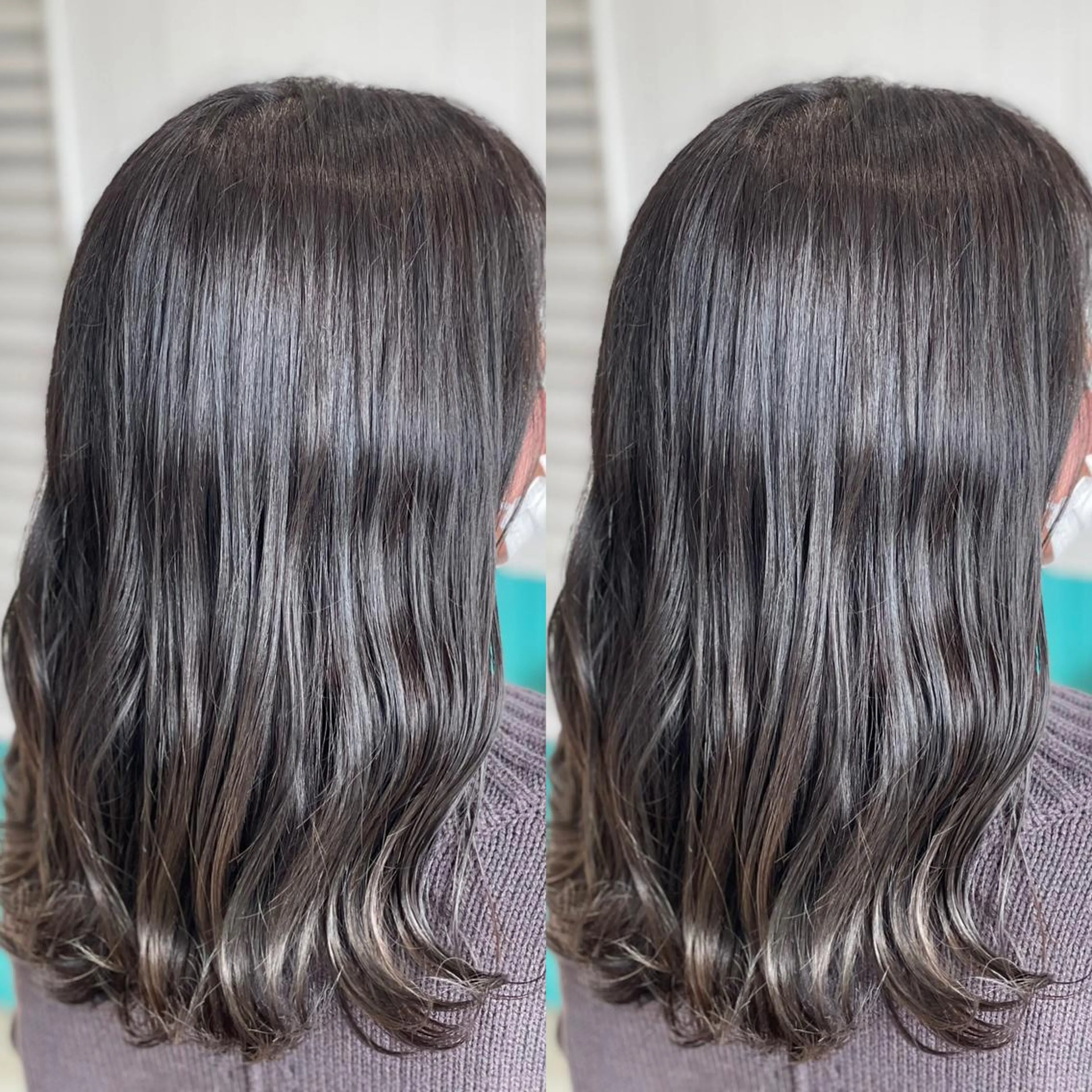 ロング カラー グレージュ ハイライトカラー カーキグレージュ ハイライト Snaly カラー特化ページのヘアスタイル