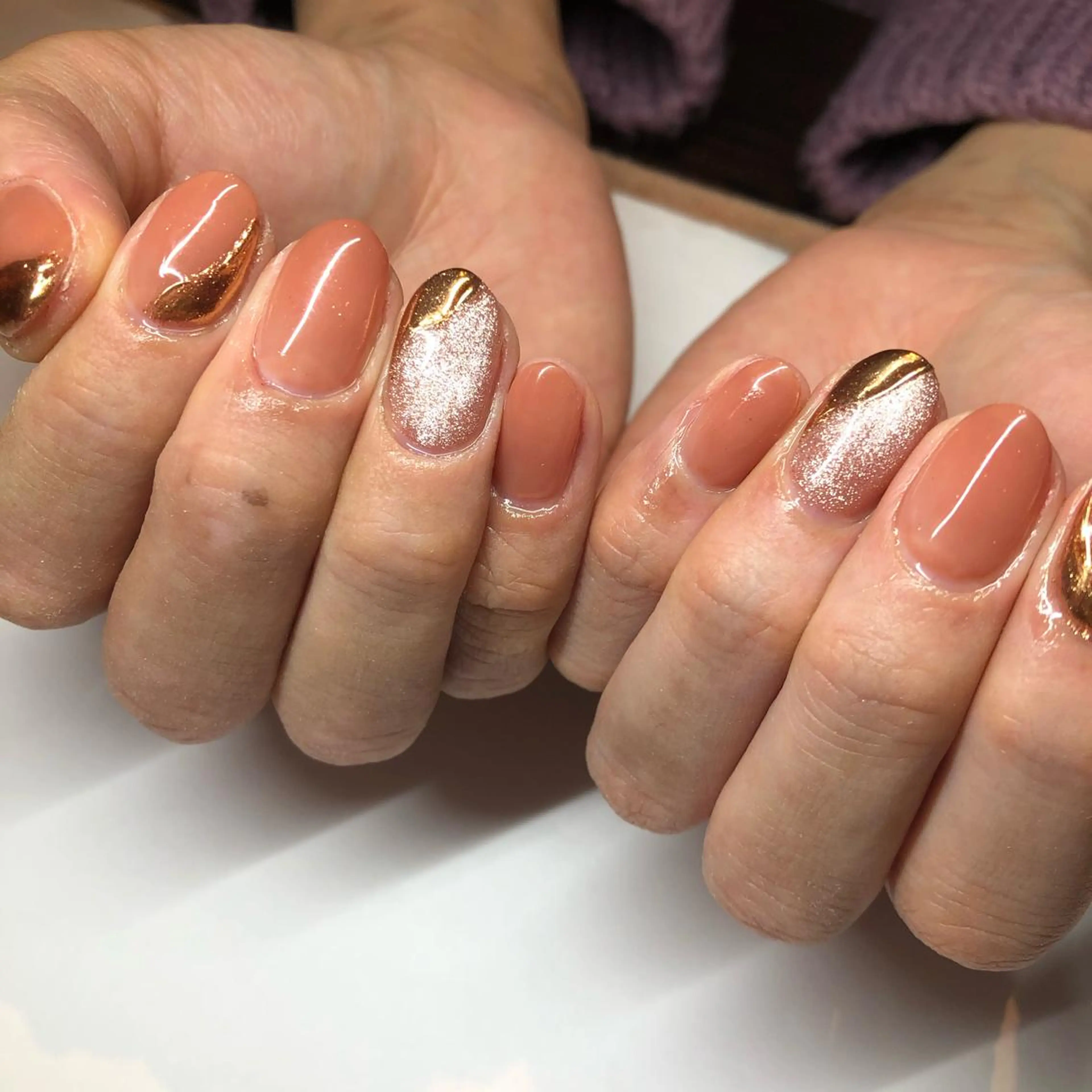 ネイル マグネットネイル シンプルネイル Nail Studio  Coco  Rire所属・丸岡 由奈のネイルデザイン
