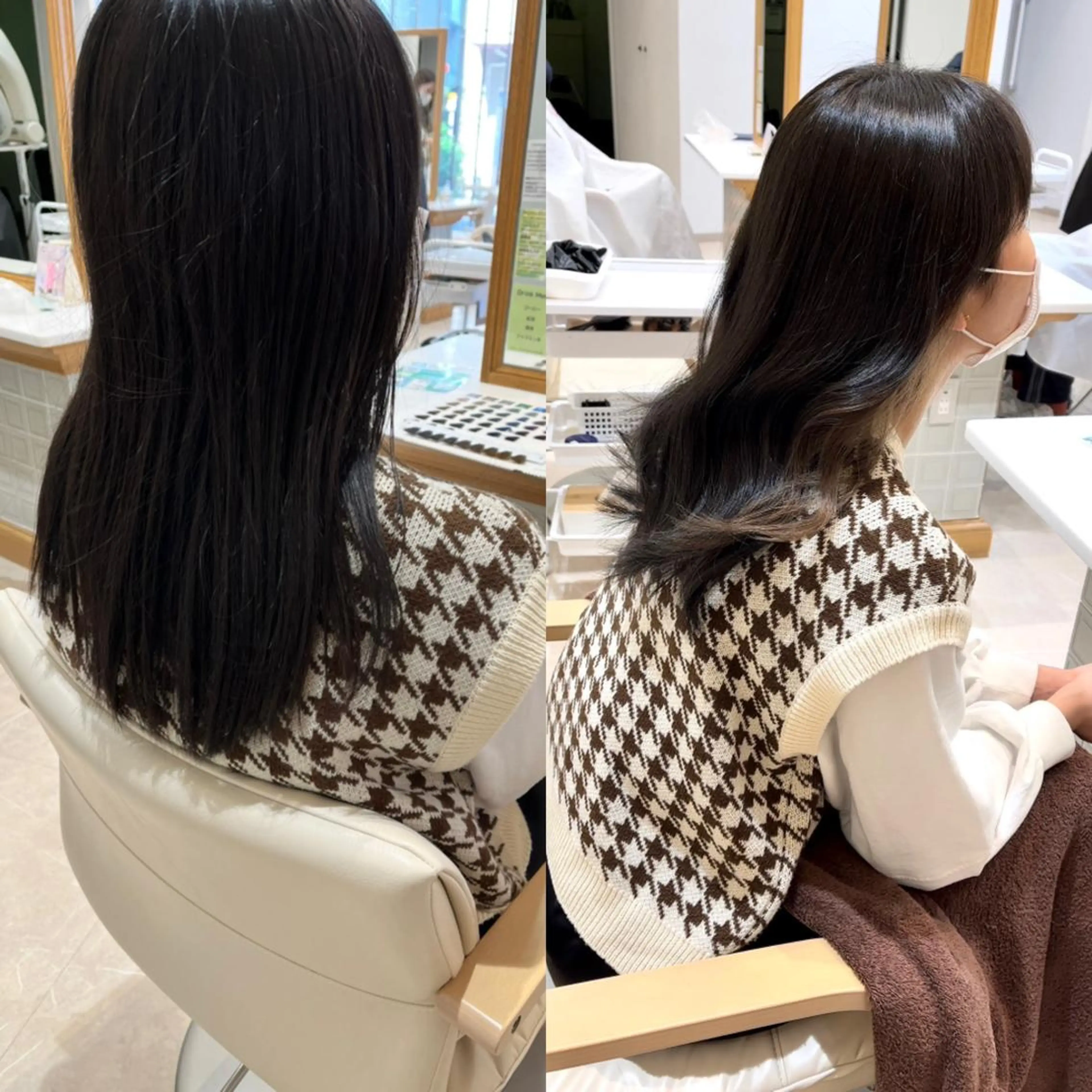 ミディアム カラー ベージュカラー イヤリングカラー レイヤーカット ミタニ/髪質改善 /レイヤーカットのヘアスタイル