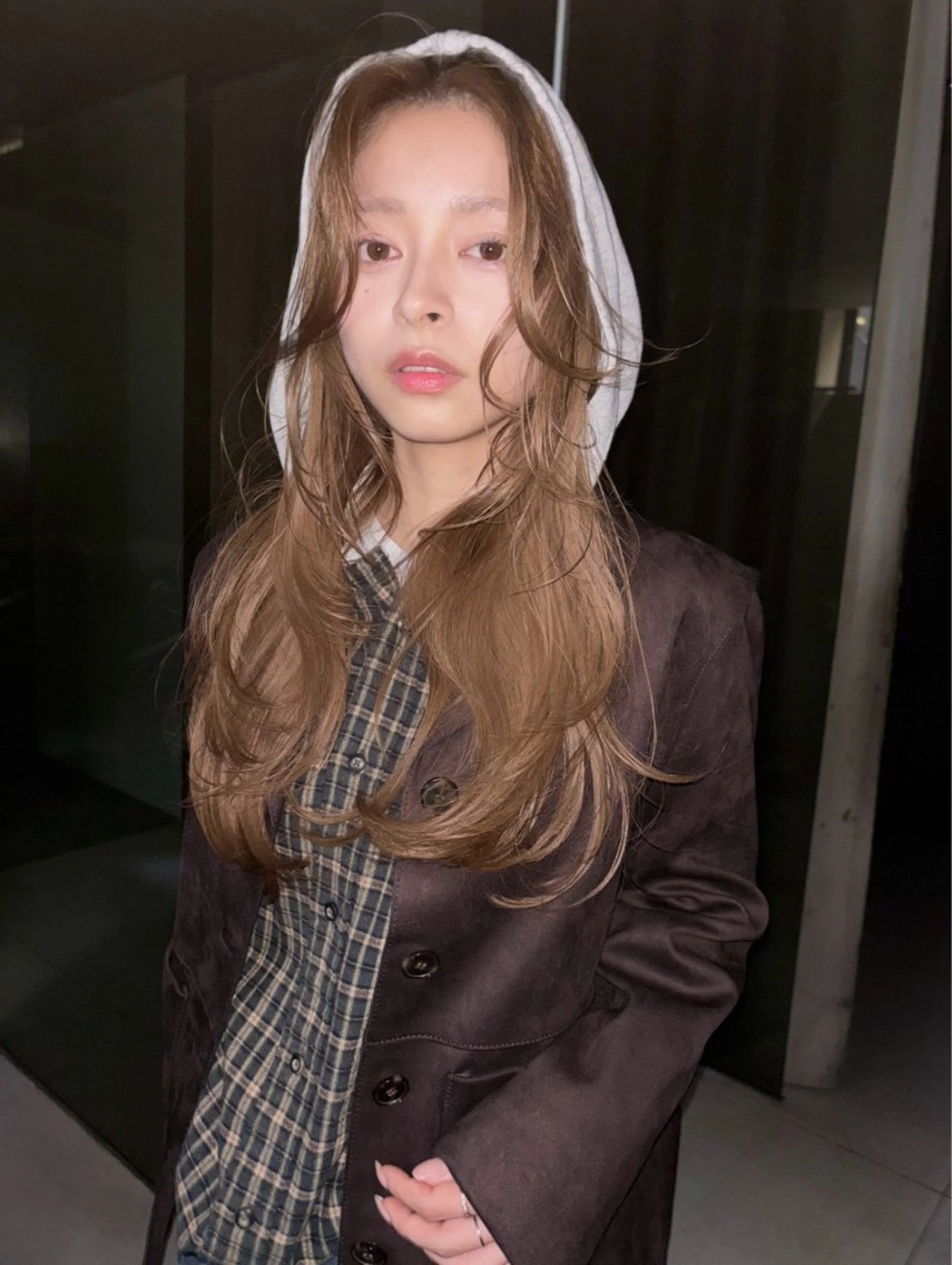 ロング ふちゃく はるなのヘアスタイル