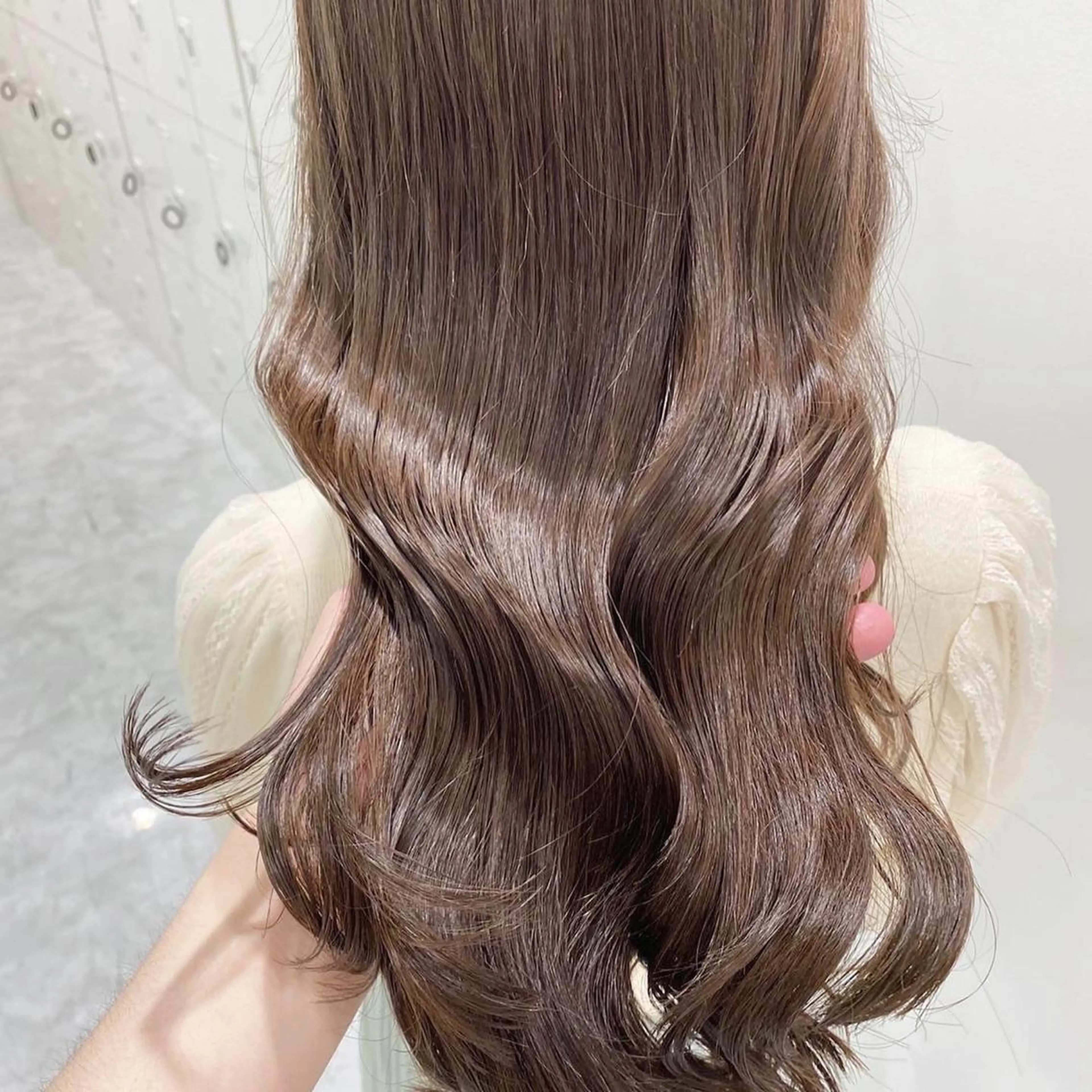 セミロング カラー ベージュカラー ミルクティーベージュ ベージュカラー💖 やすひろのヘアスタイル