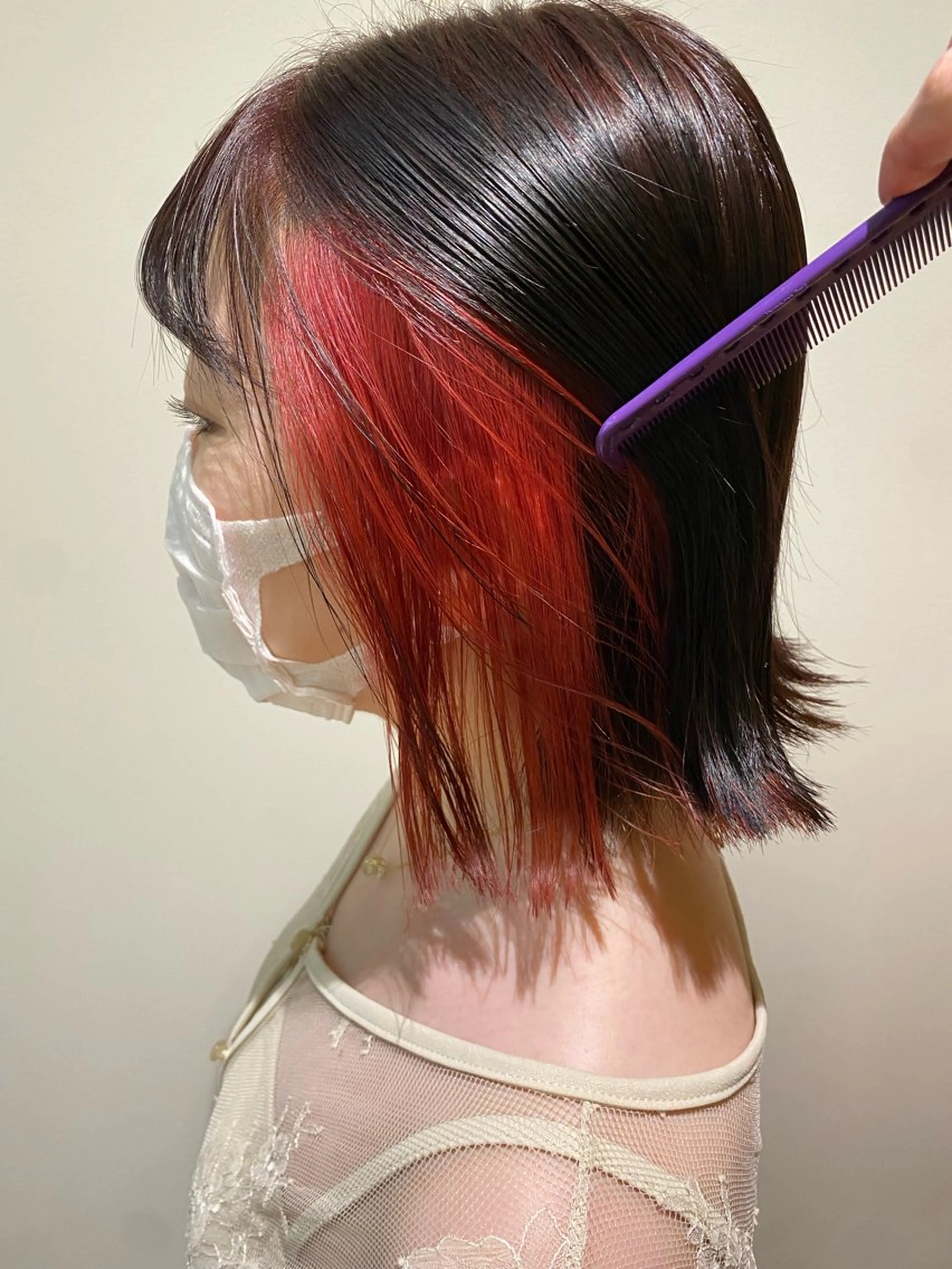 カラー レッドカラー ヘアカラー トリートメント 安藤 太一のヘアスタイル