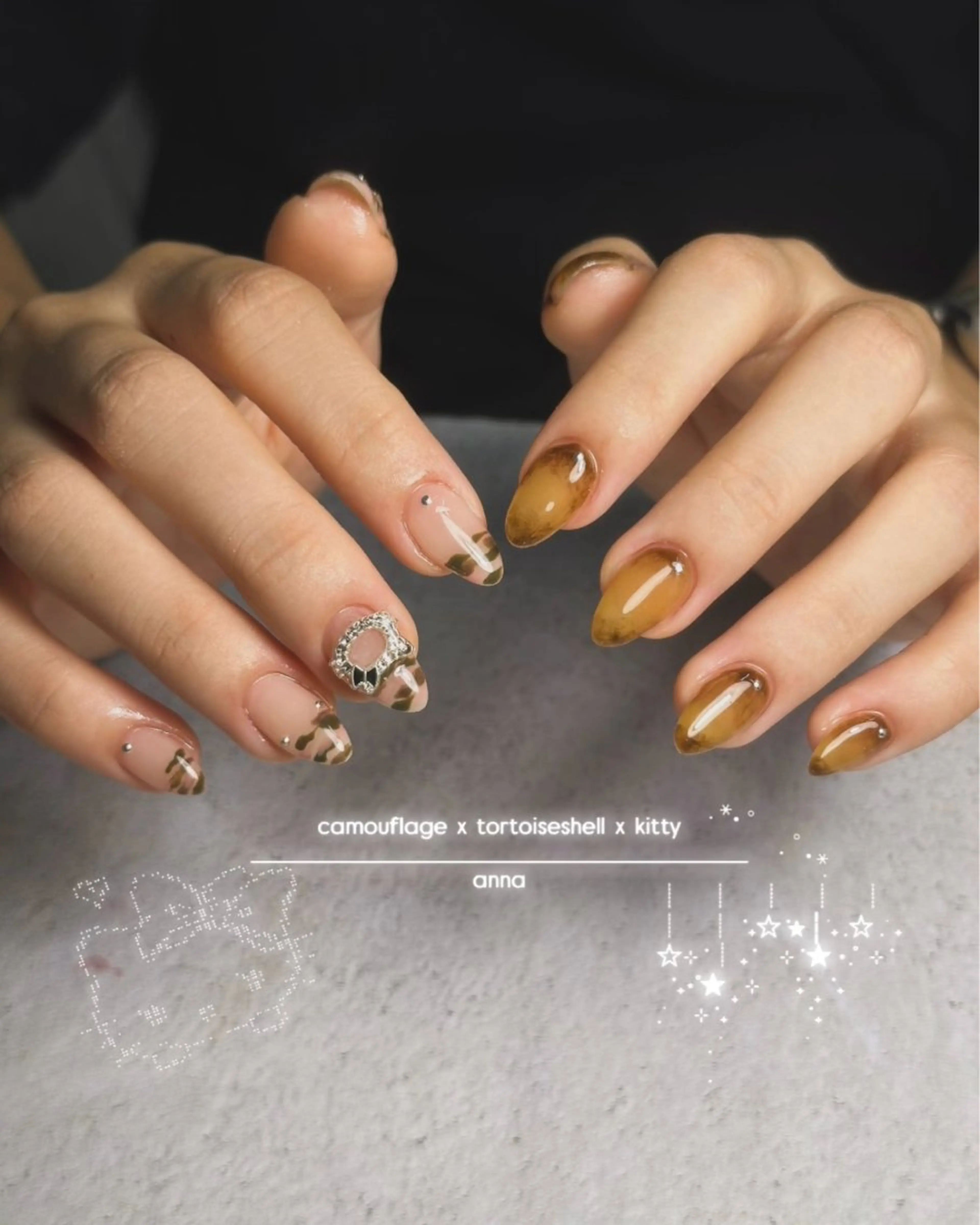 ネイル ハンドネイル GRANDE OSU Anna 🧸💛のネイルデザイン