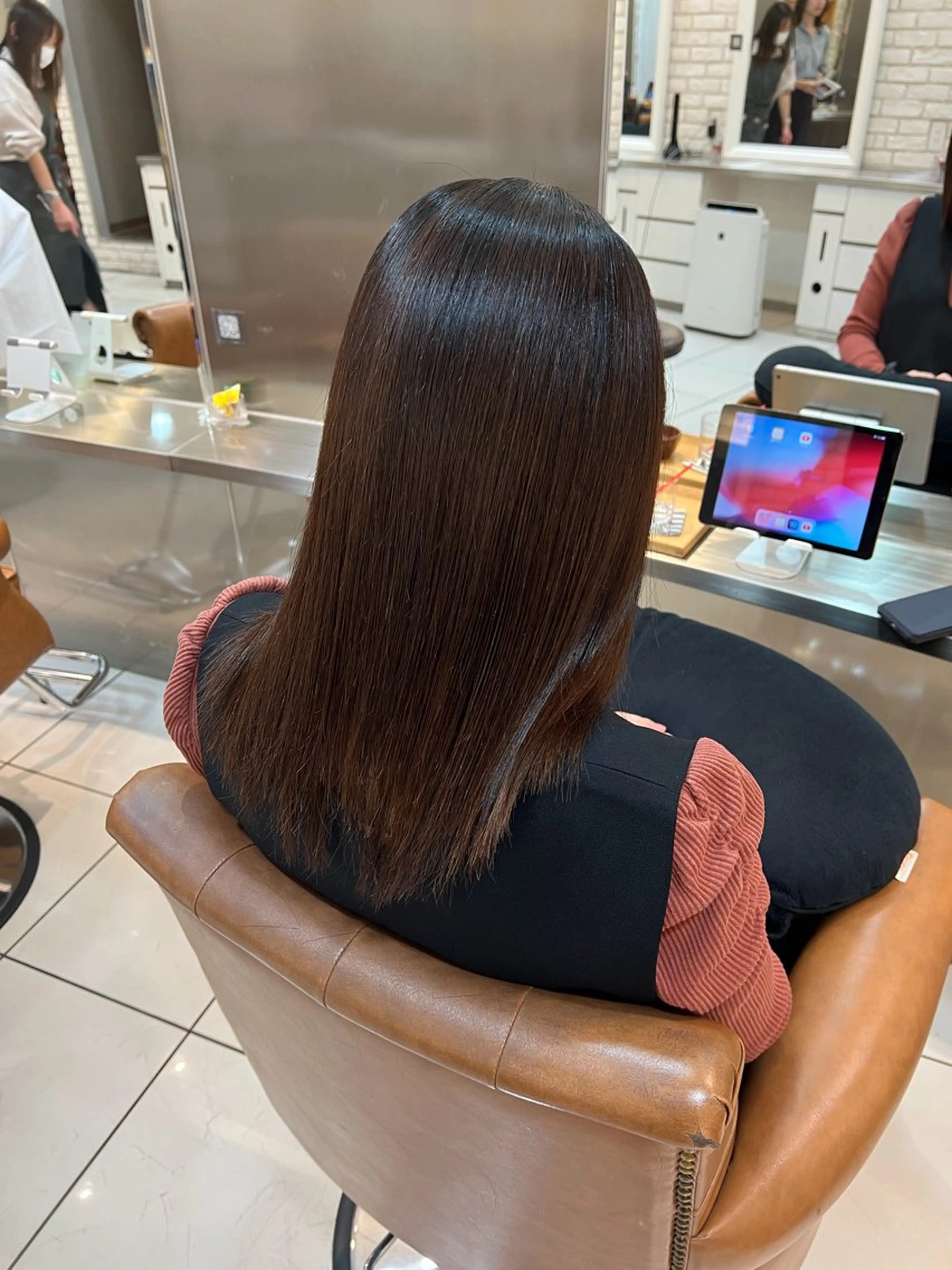 ロング ショートボブ ボブ 髪質改善 縮毛矯正 トリートメント カット トリートメント アンルポン所属・unlepont 江坂[髪質改善]🪽のヘアスタイル