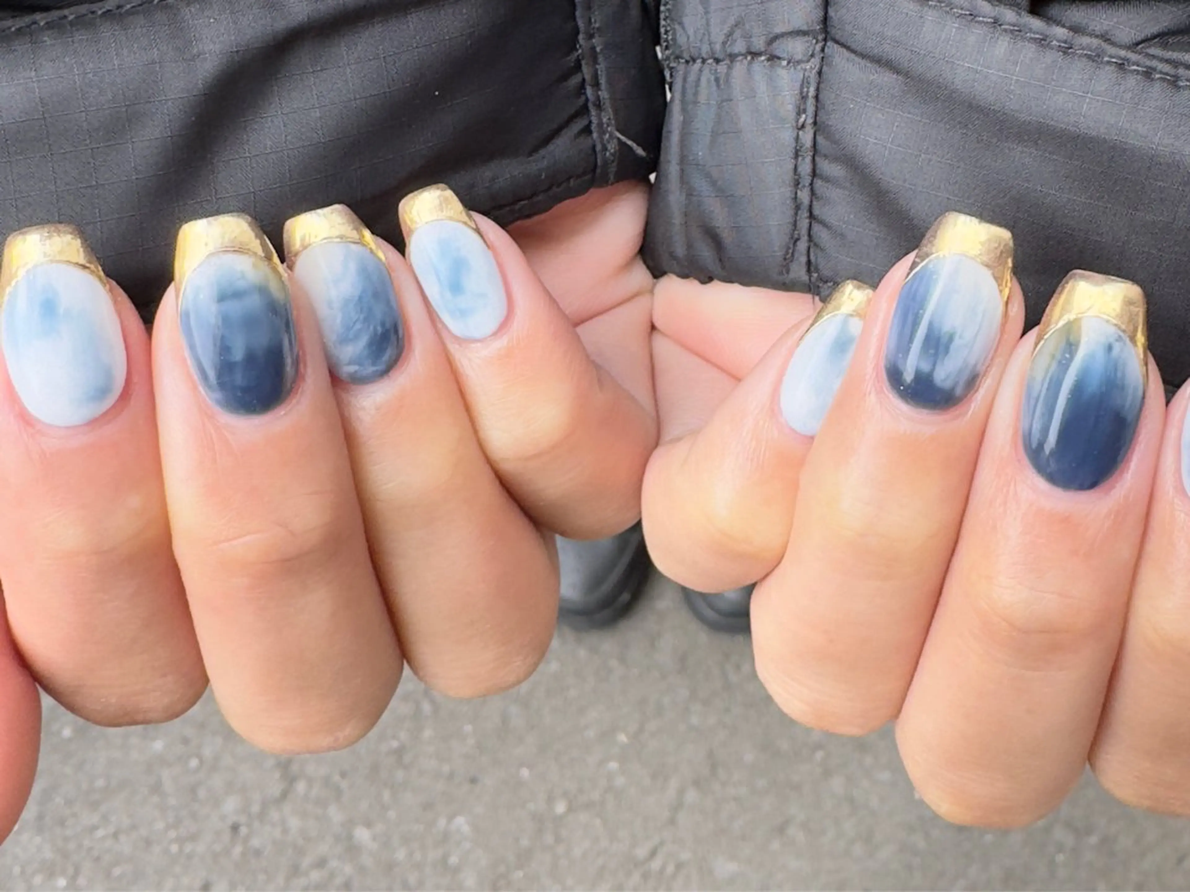 ネイル 入学式 フラッシュネイル フレンチネイル ガラスフレンチ 卒業式 MH_ Nailのネイルデザイン