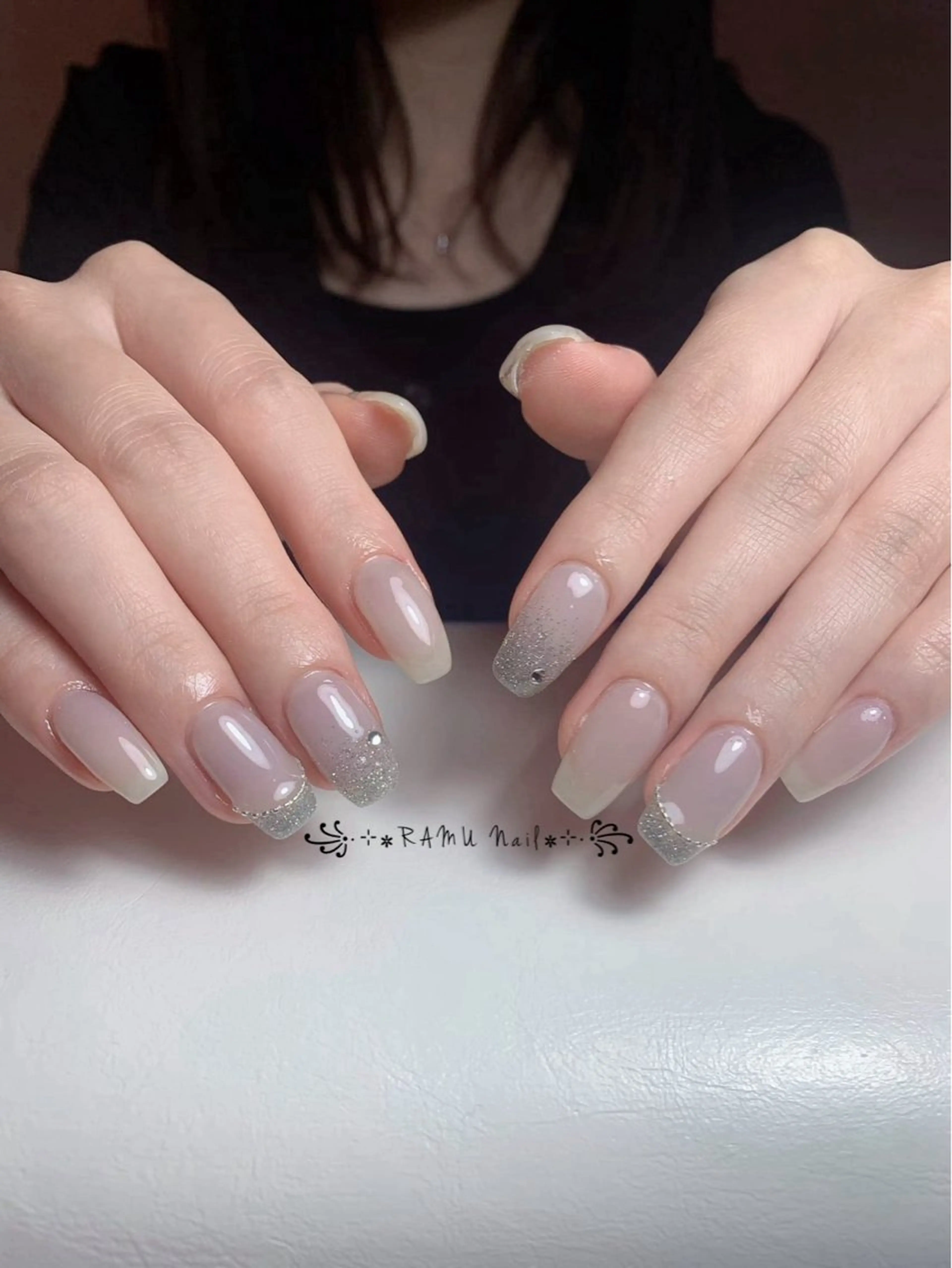 ネイル 韓国ネイル 冬ネイル ハンドネイル RAMU Nail 恵比寿店のネイルデザイン