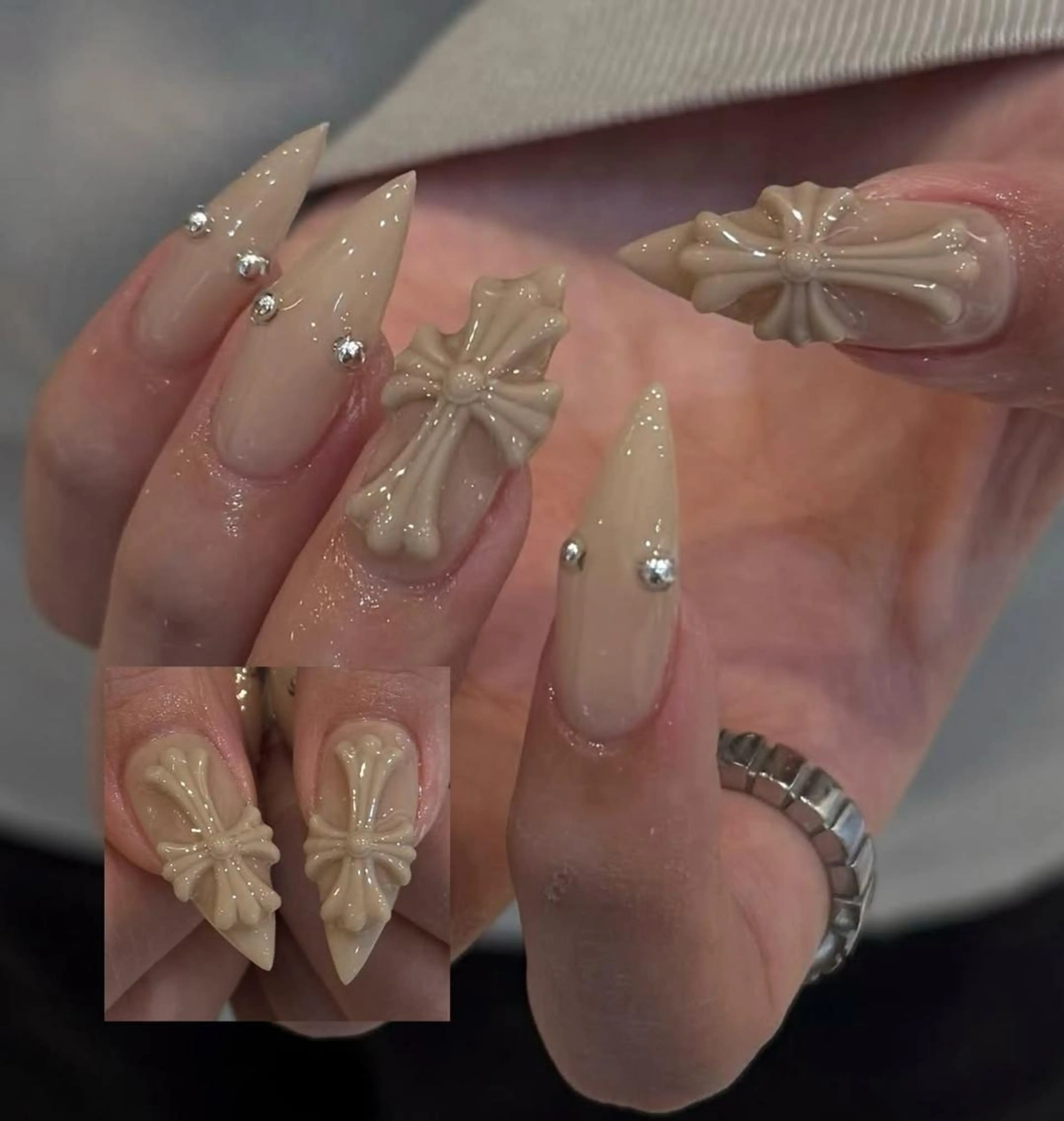 ネイル 長さ出し グラデーション 卒業式 キラキラネイル マグネットネイル YUNA Belle Nail 池袋のネイルデザイン