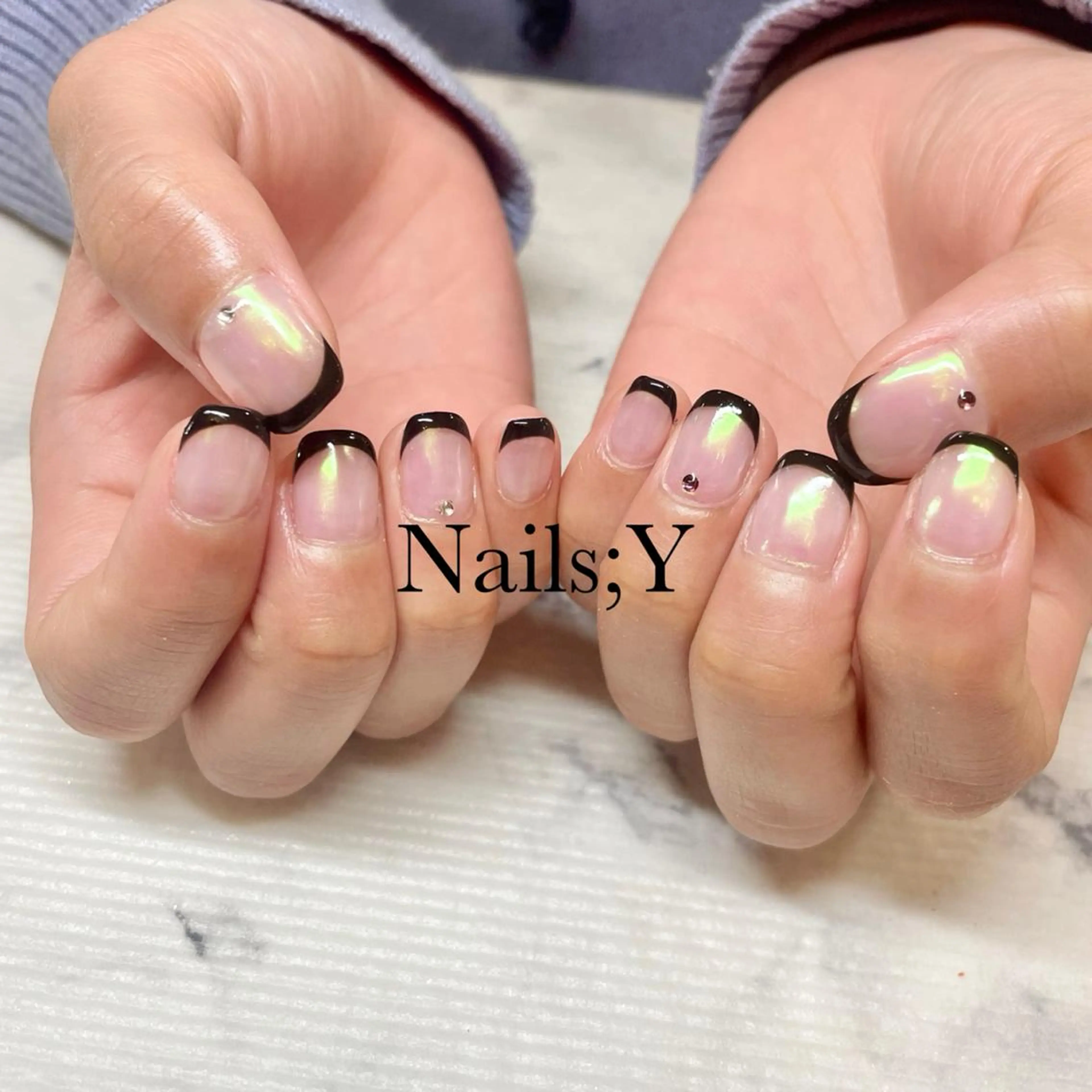 ネイル フレンチネイル ジェルネイル 持ち込み yo koのネイルデザイン