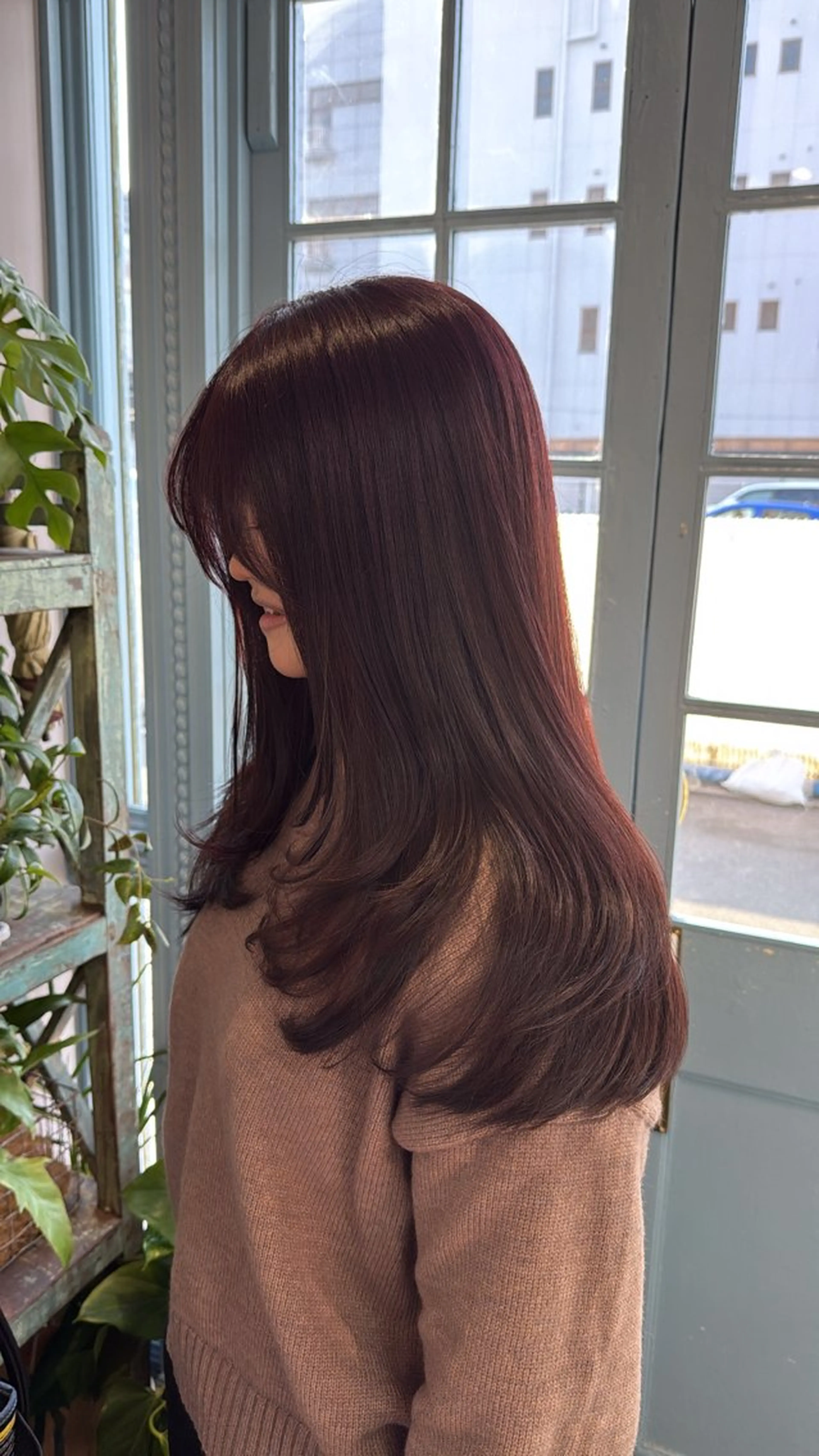 ロング カラー ブラウンカラー ラベンダーカラー 縮毛矯正 カット ヘアカラー トリートメント Sakura .のヘアスタイル