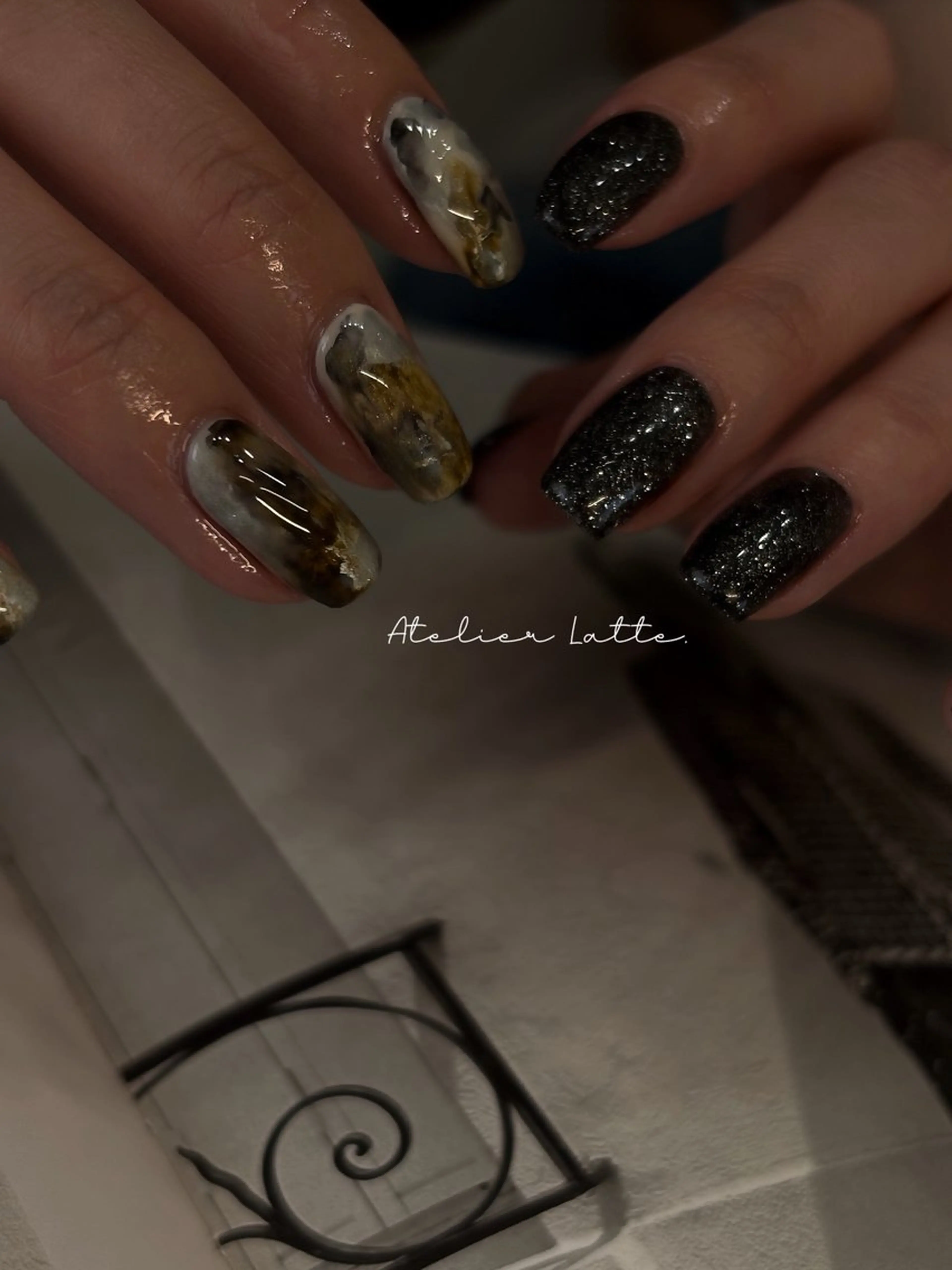 ネイル ニュアンスネイル シンプルネイル Atelier Latteのネイルデザイン