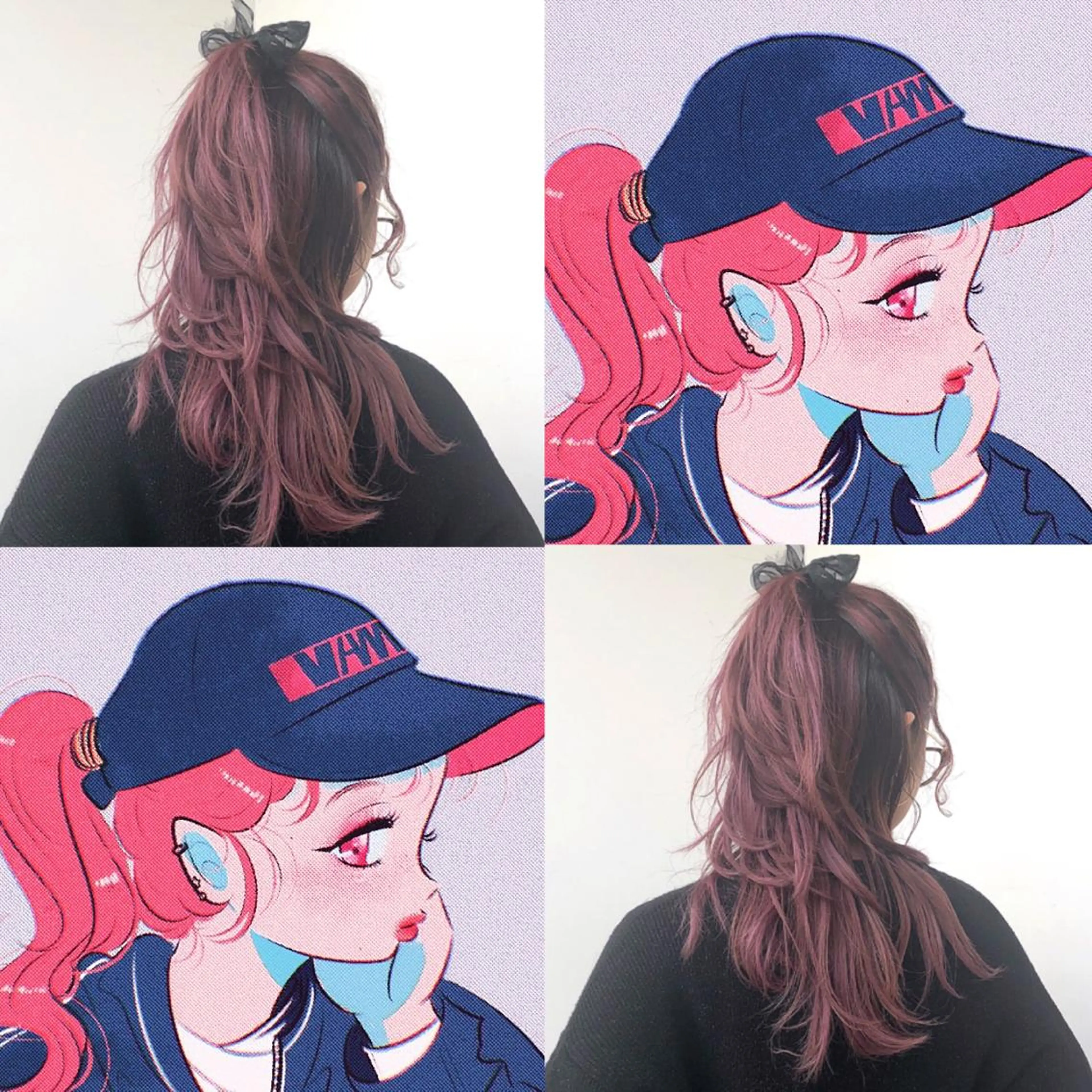 セミロング カラー パーマ ヘアアレンジ メンズ ネイル マツエク・マツパ ピンクカラー カラーマツエク ピンク レイヤーカット指名 No.1💖マユカのヘアスタイル