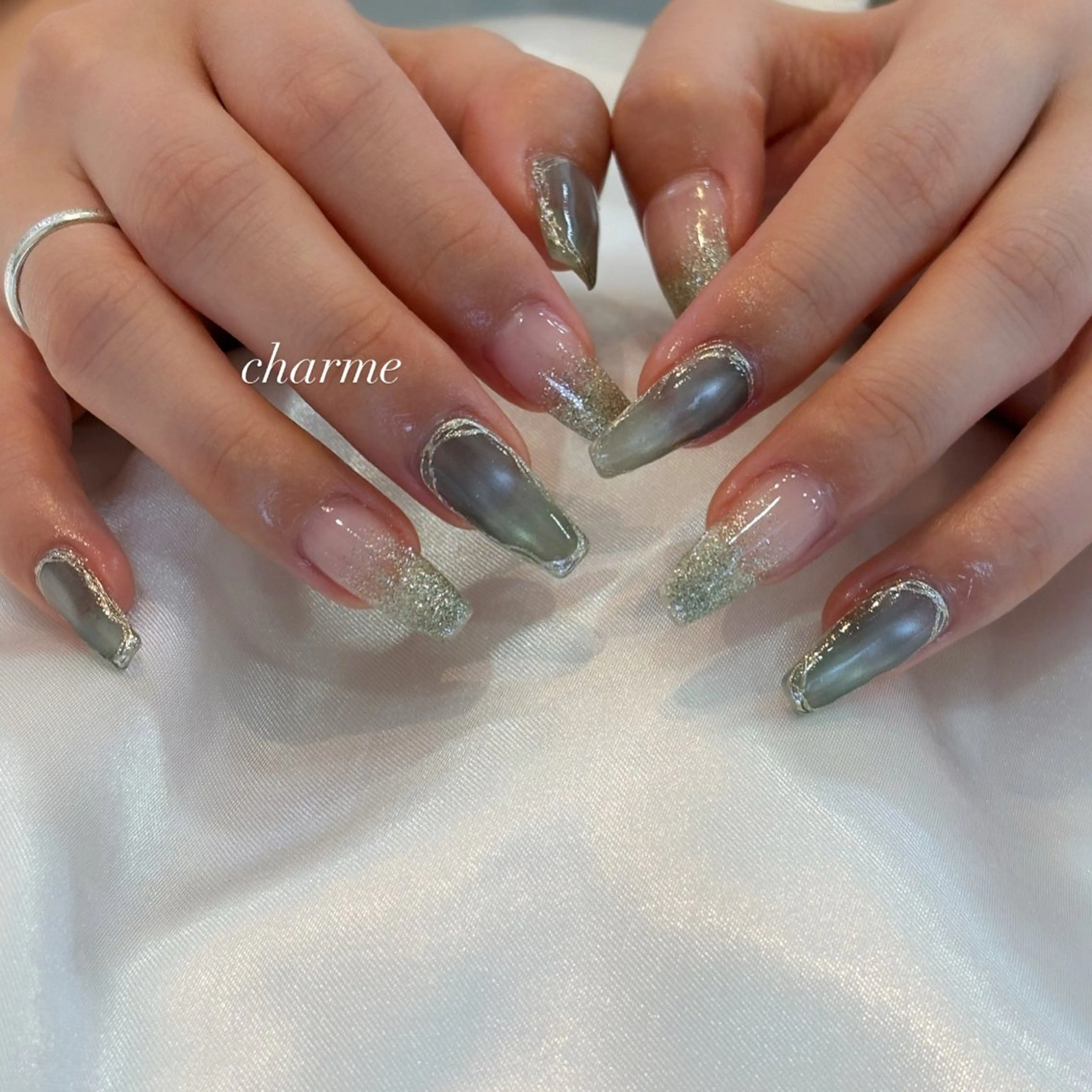 ネイル マグネットネイル ハンドネイル charme nailのネイルデザイン
