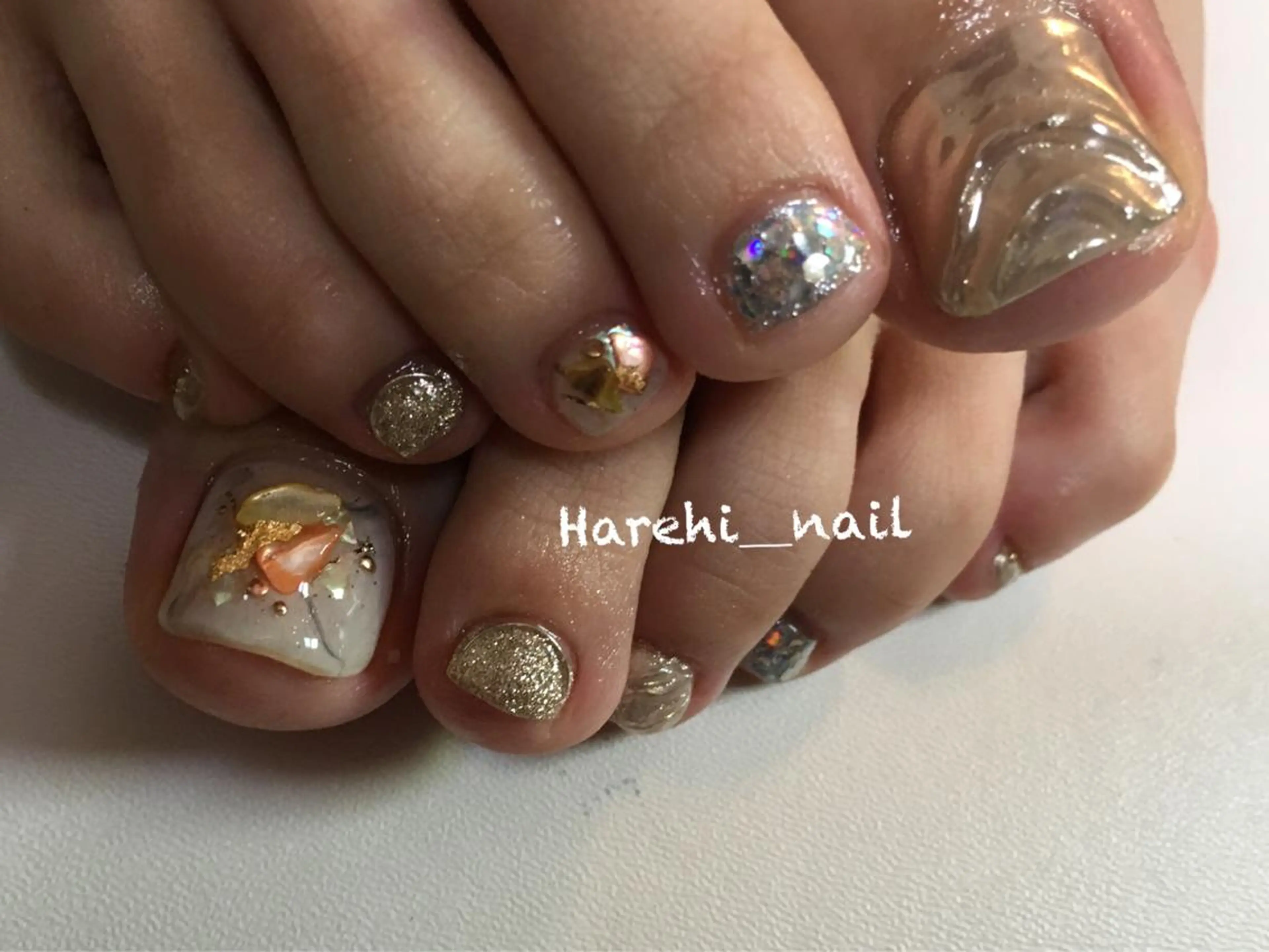 ネイル フットネイル Harehi_ nailのネイルデザイン