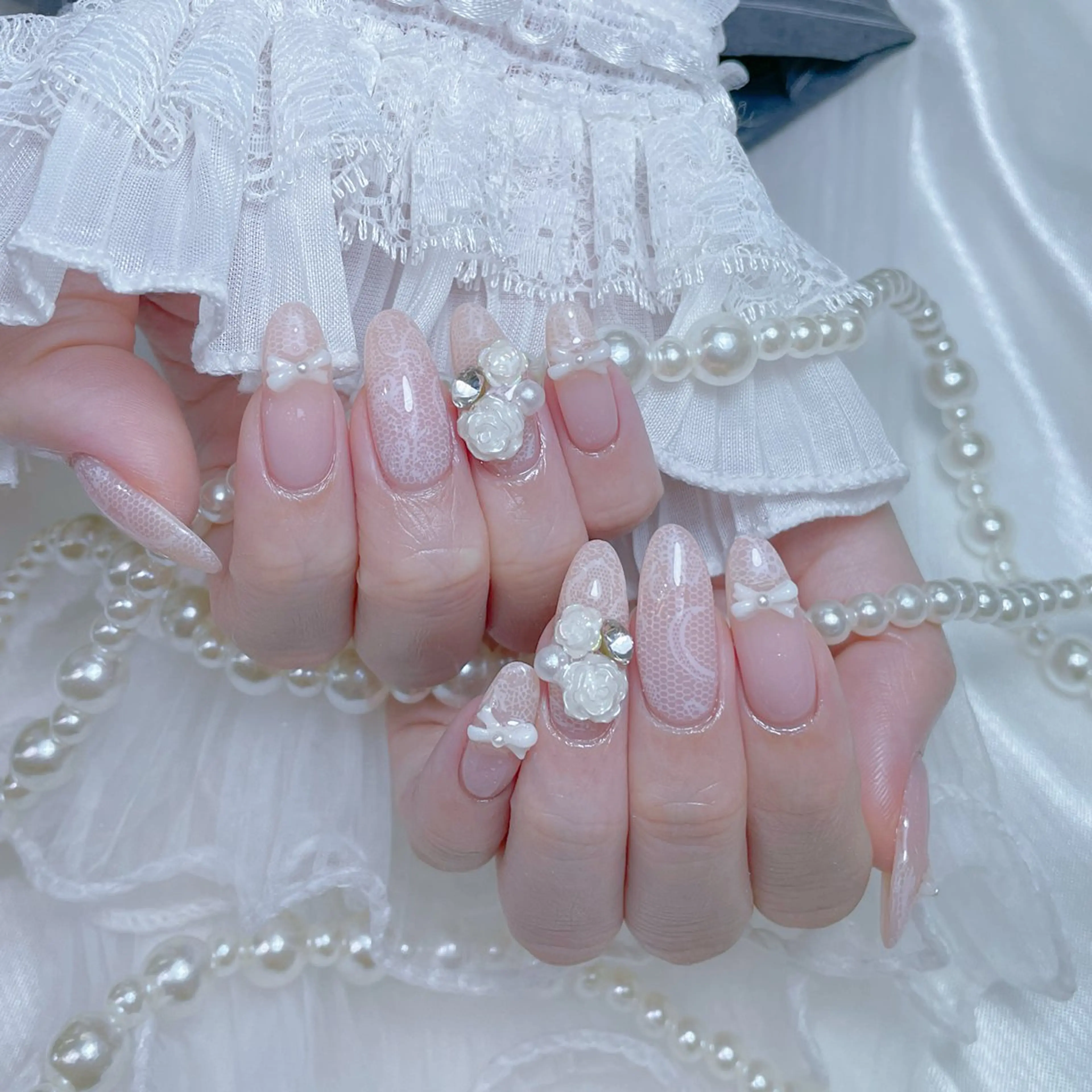 ネイル クリアネイル ハート キラキラネイル 韓国ネイル マグネットネイル NailPrincess所属・princess スカルプ専門店のネイルデザイン