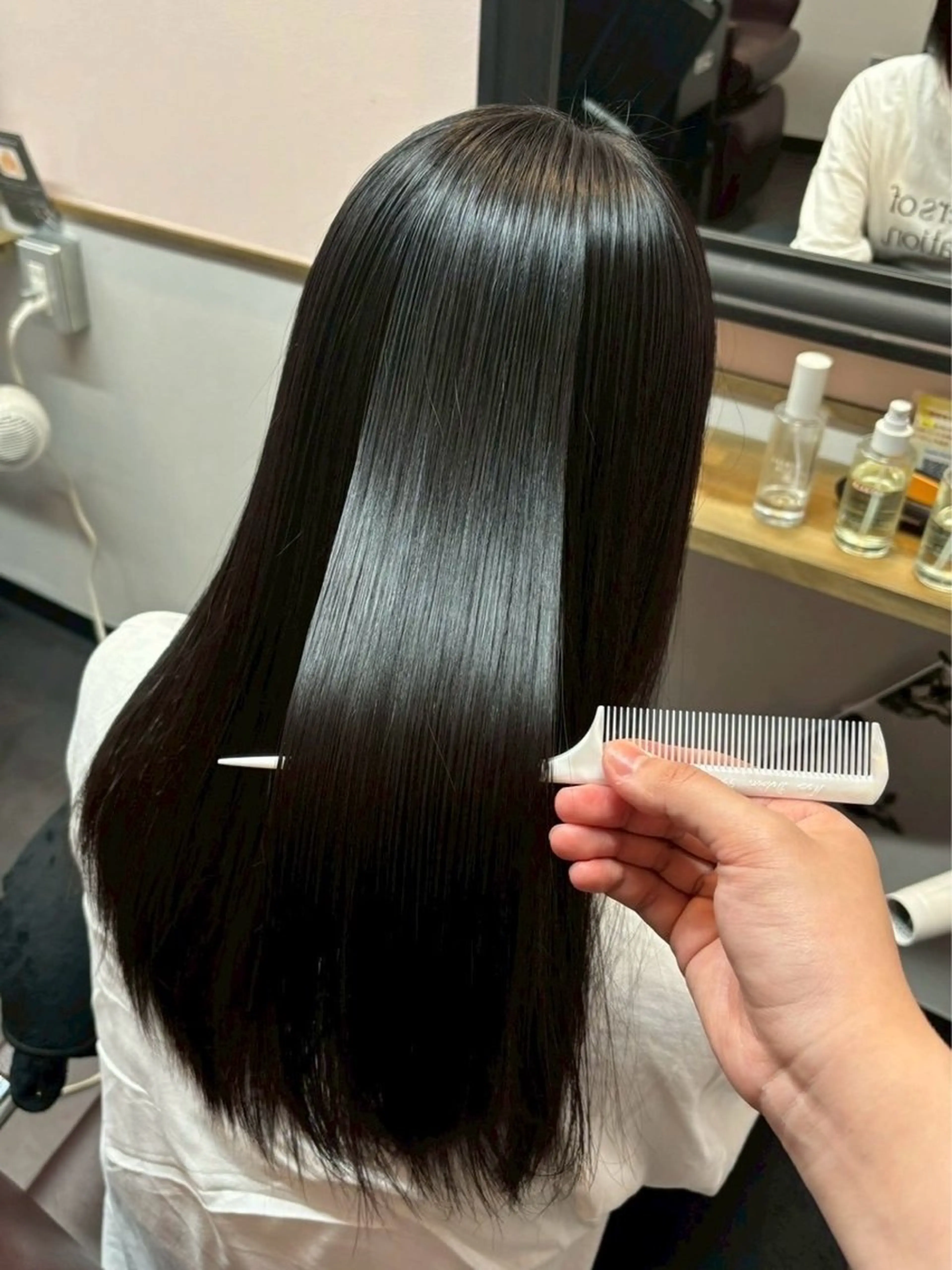 ロング カット 縮毛矯正 Haruka髪質改善 ヘアセット♡のヘアスタイル