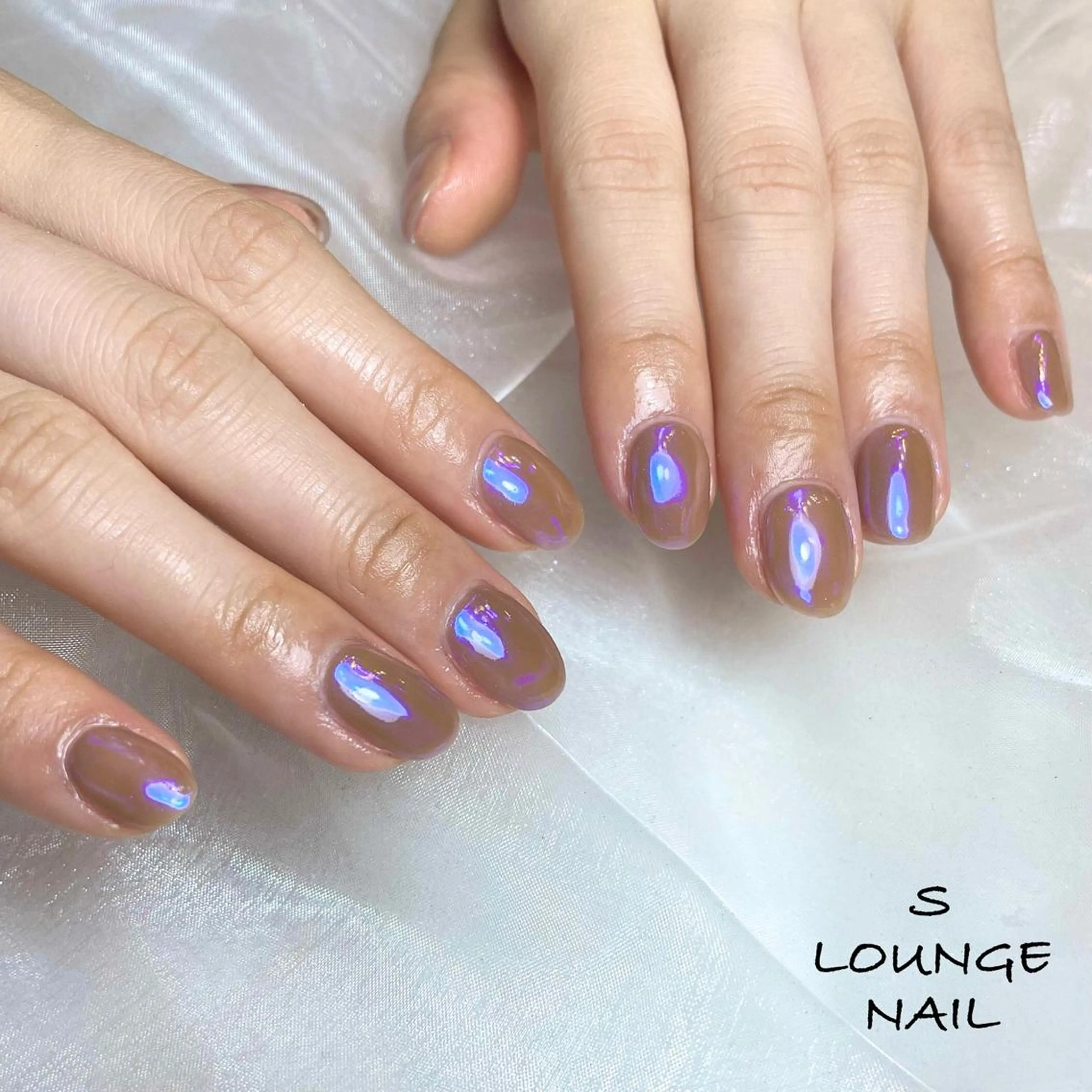 ネイル オーロラネイル ハンドネイル フットネイル S LOUNGE NAIL所属・パーツたくさん🍓 SUMIのネイルデザイン