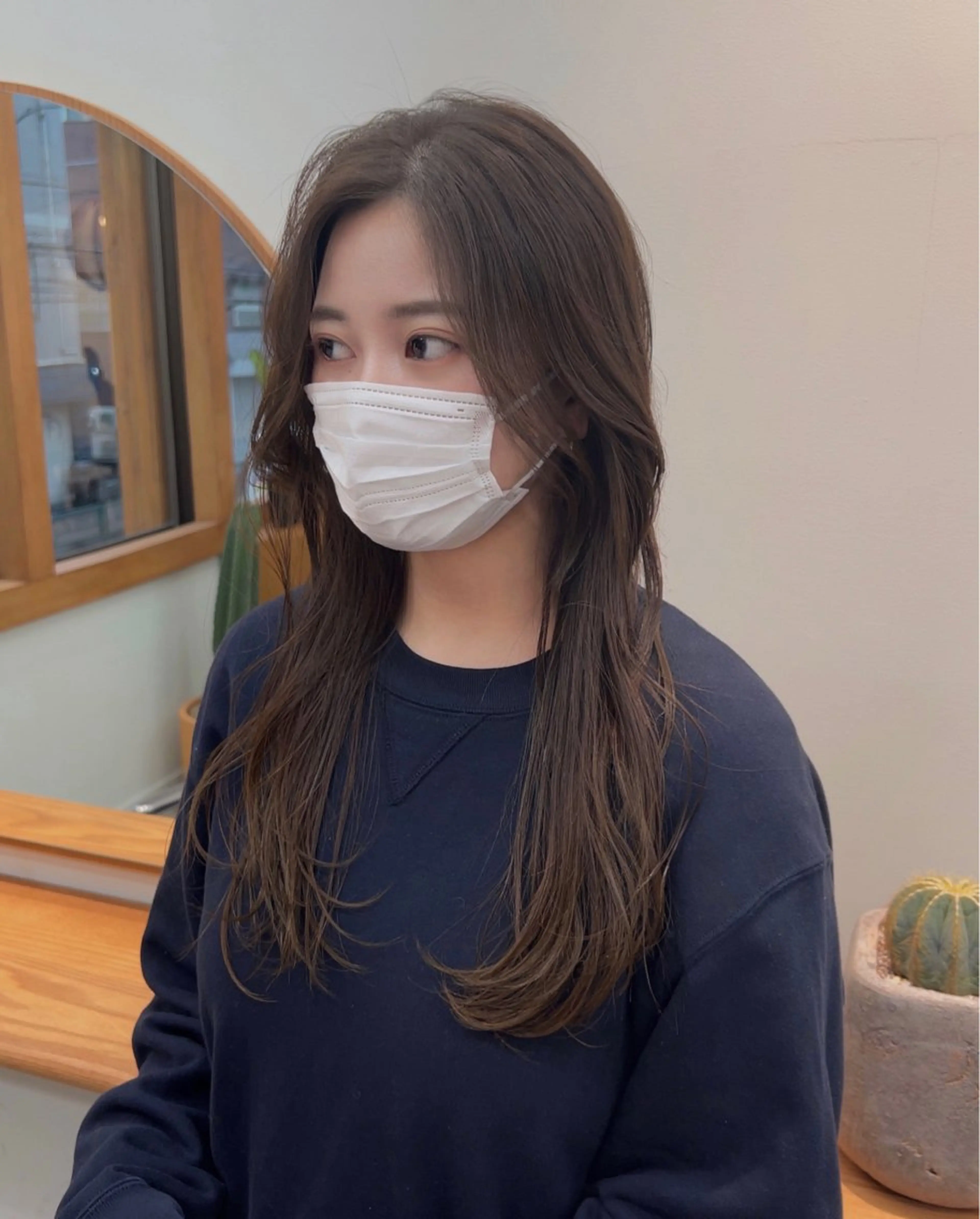 セミロング カラー ブラウンカラー オリーブブラウン aiko【艶カラー ・ミニモ年内で終了】のヘアスタイル