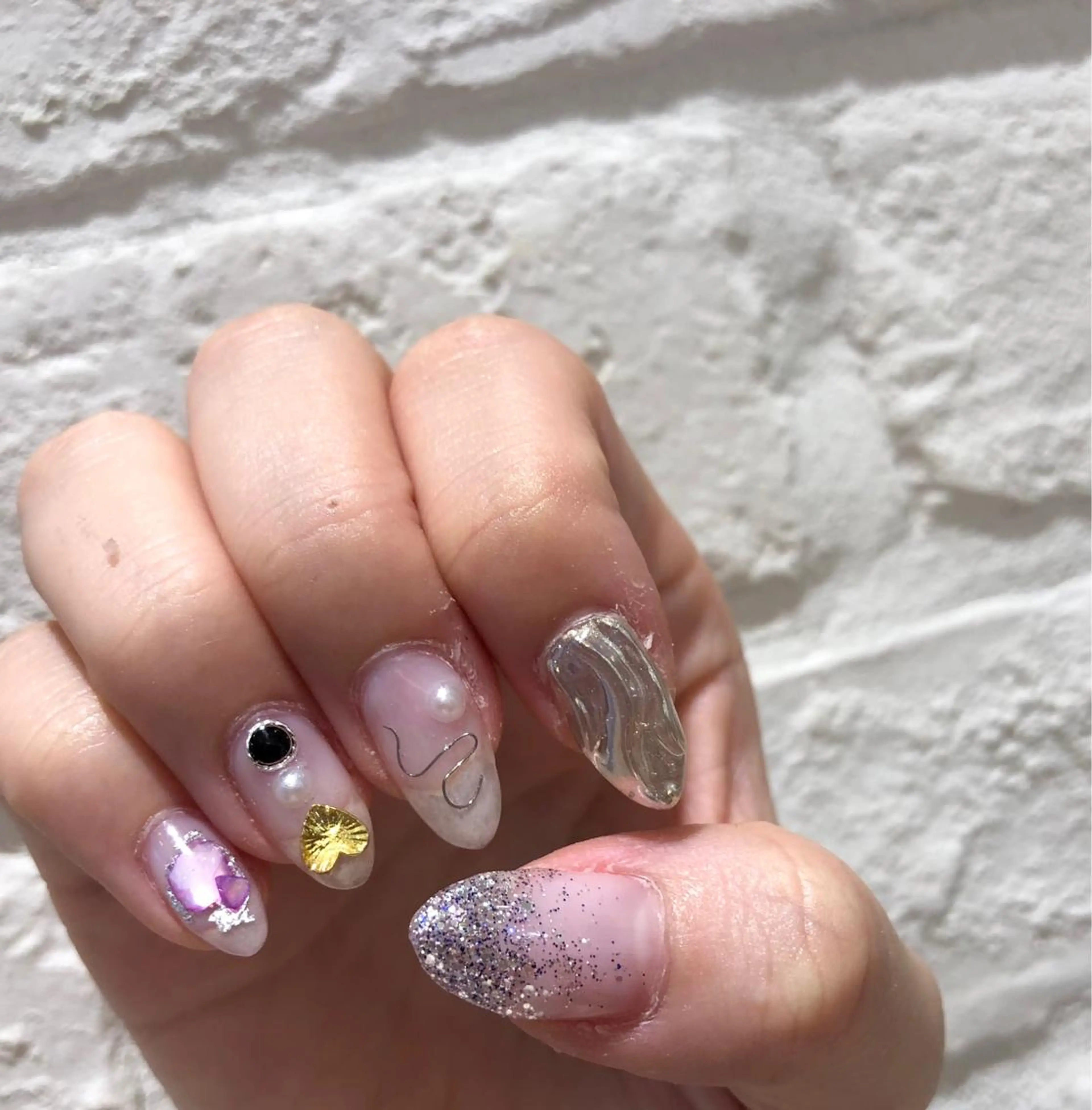 ネイル クリアネイル 河野 弥月のネイルデザイン