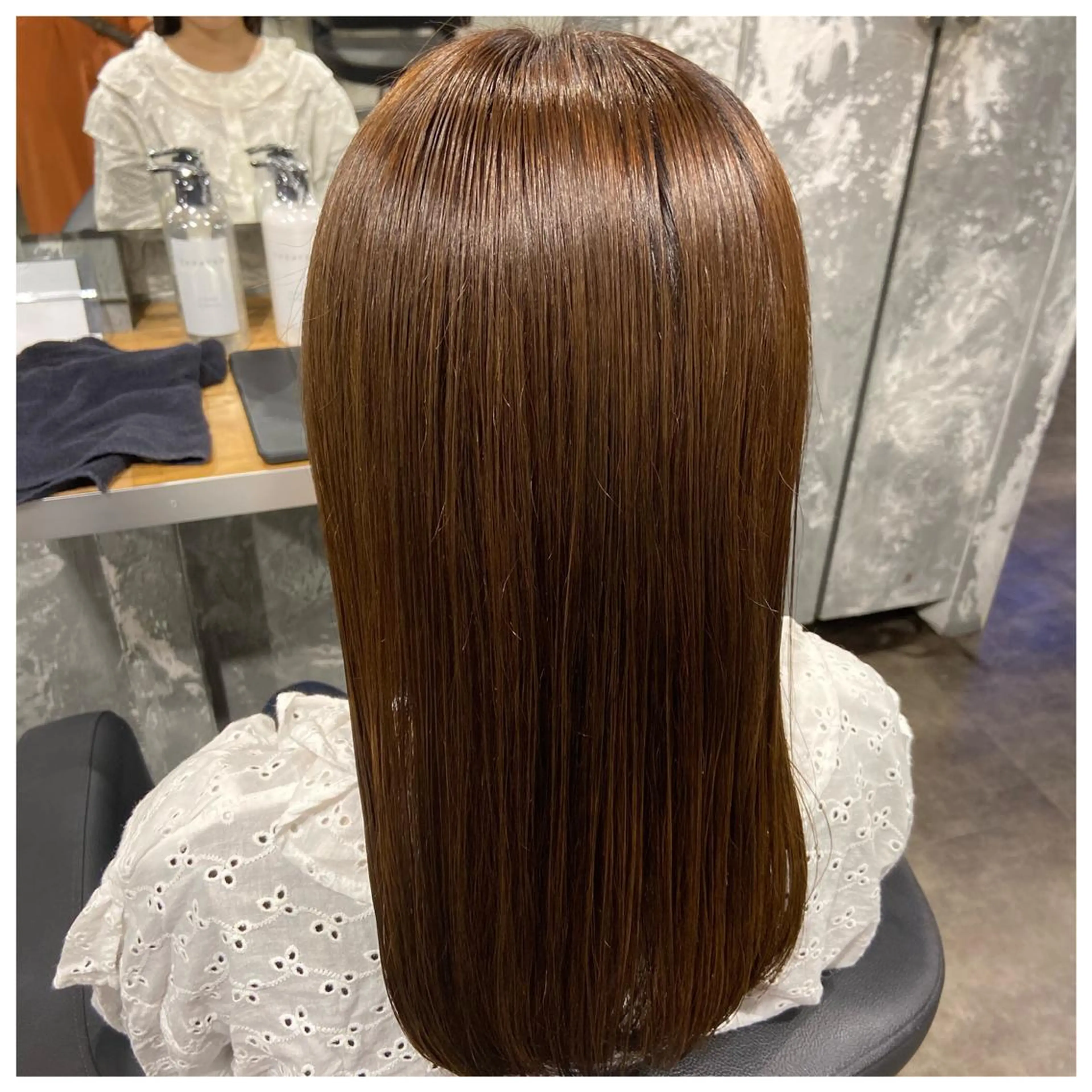 ミディアム カラー ヘアアレンジ 赤味消し.髪質改善 🌿𝘠𝘜𝘙𝘐のヘアスタイル