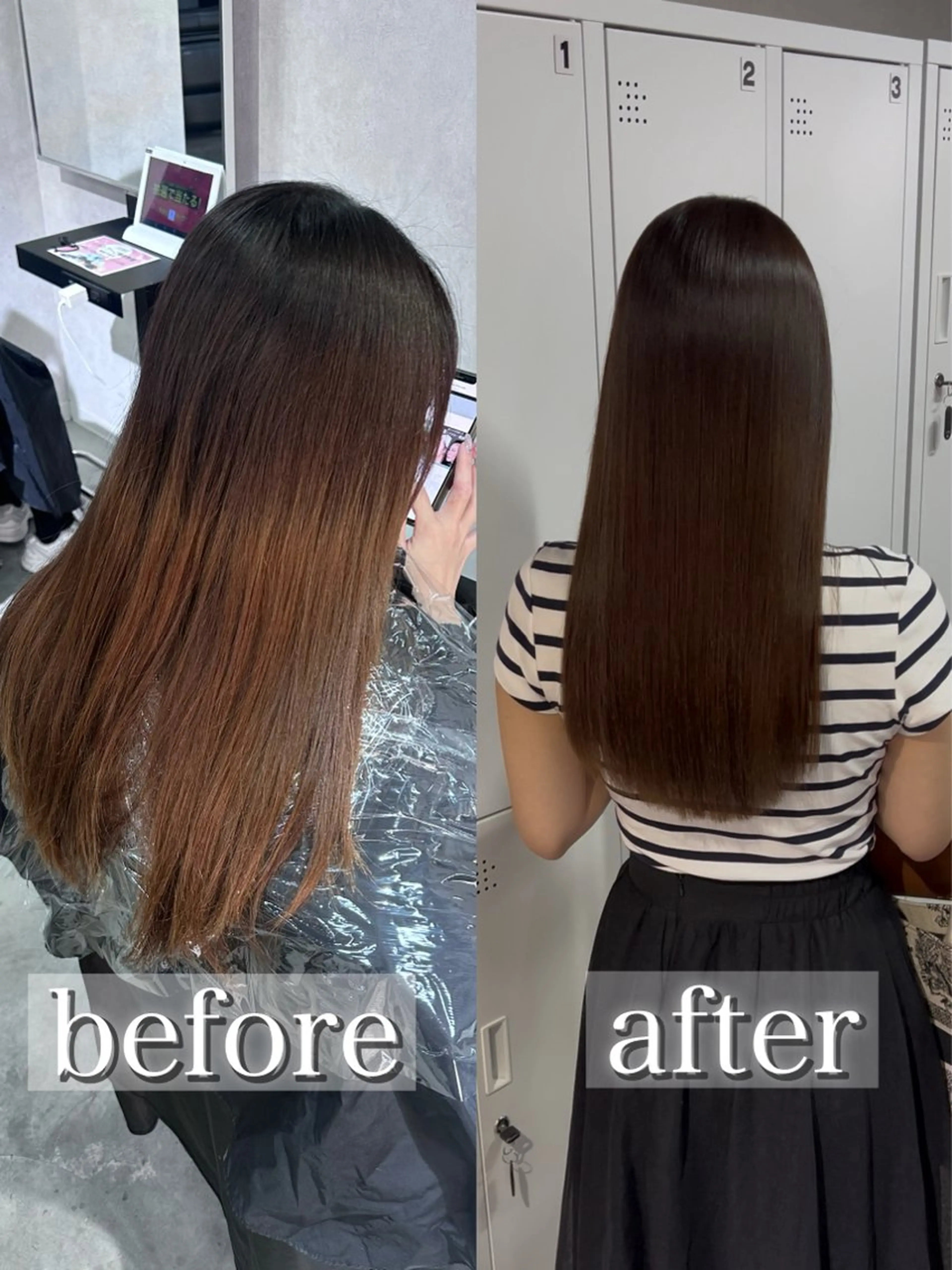 ロング 縮毛矯正 トリートメント カット ヘアカラー 縮毛矯正 髪質改善大阪/ 酸性縮毛矯正/ゆうとのヘアスタイル