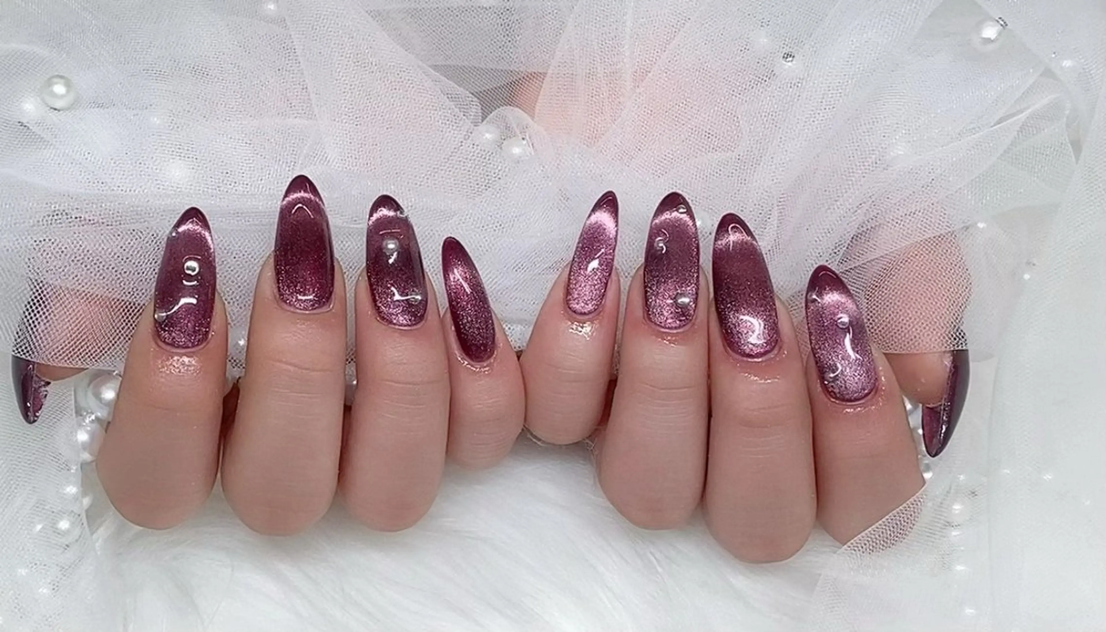 ネイル マグネットネイル スカルプネイル ETERNA Nail 銀座店【パラジェル/フィルイン/チップ長さだし/マグネット/ニュアンス】所属・ア カリのネイルデザイン