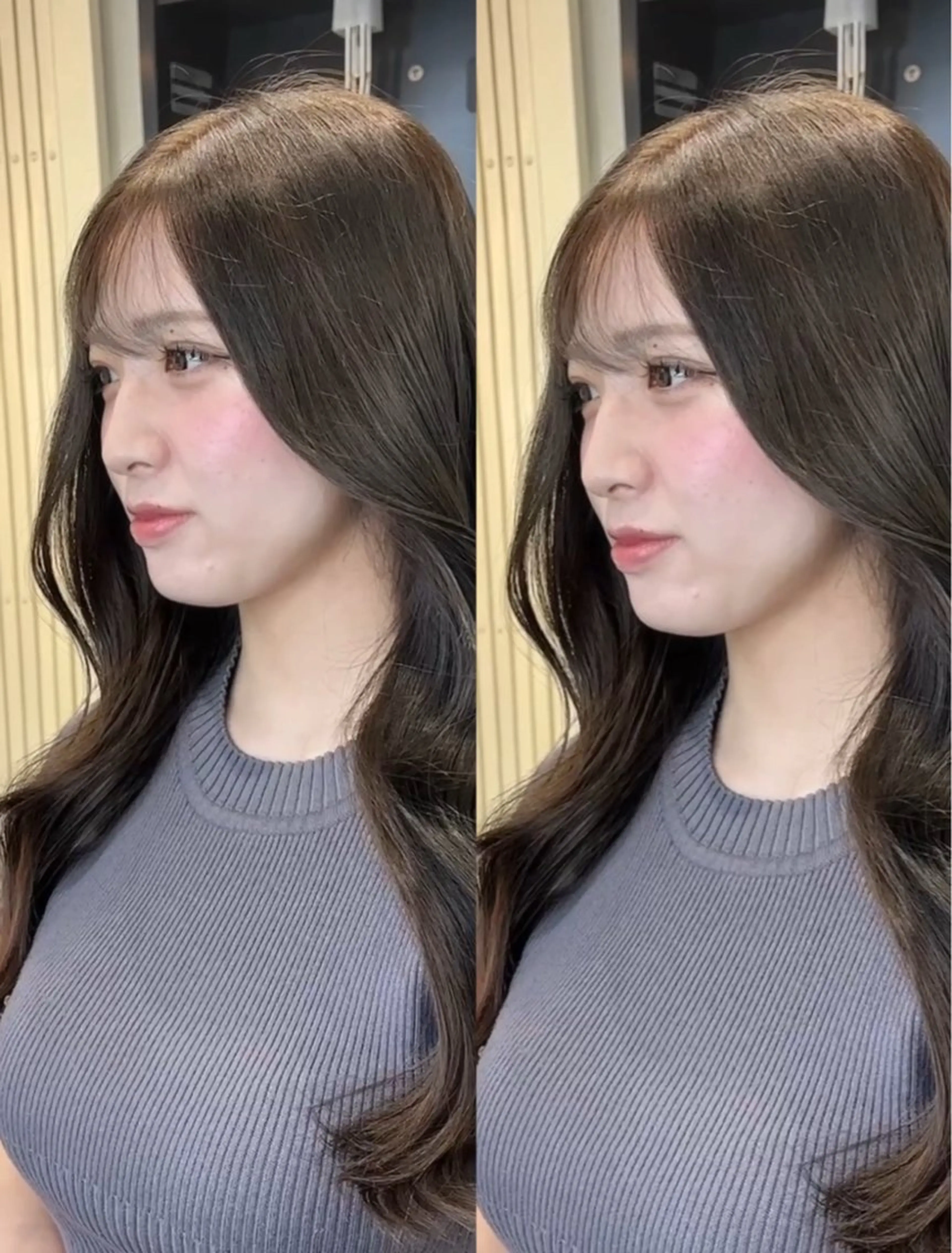 【❄️パサつきや色落ち気になる方へ❄️】トレンドカット➕艶髪カラー➕✴︎髪質改善treatment✴︎で色持ちアップ⤴︎の写真