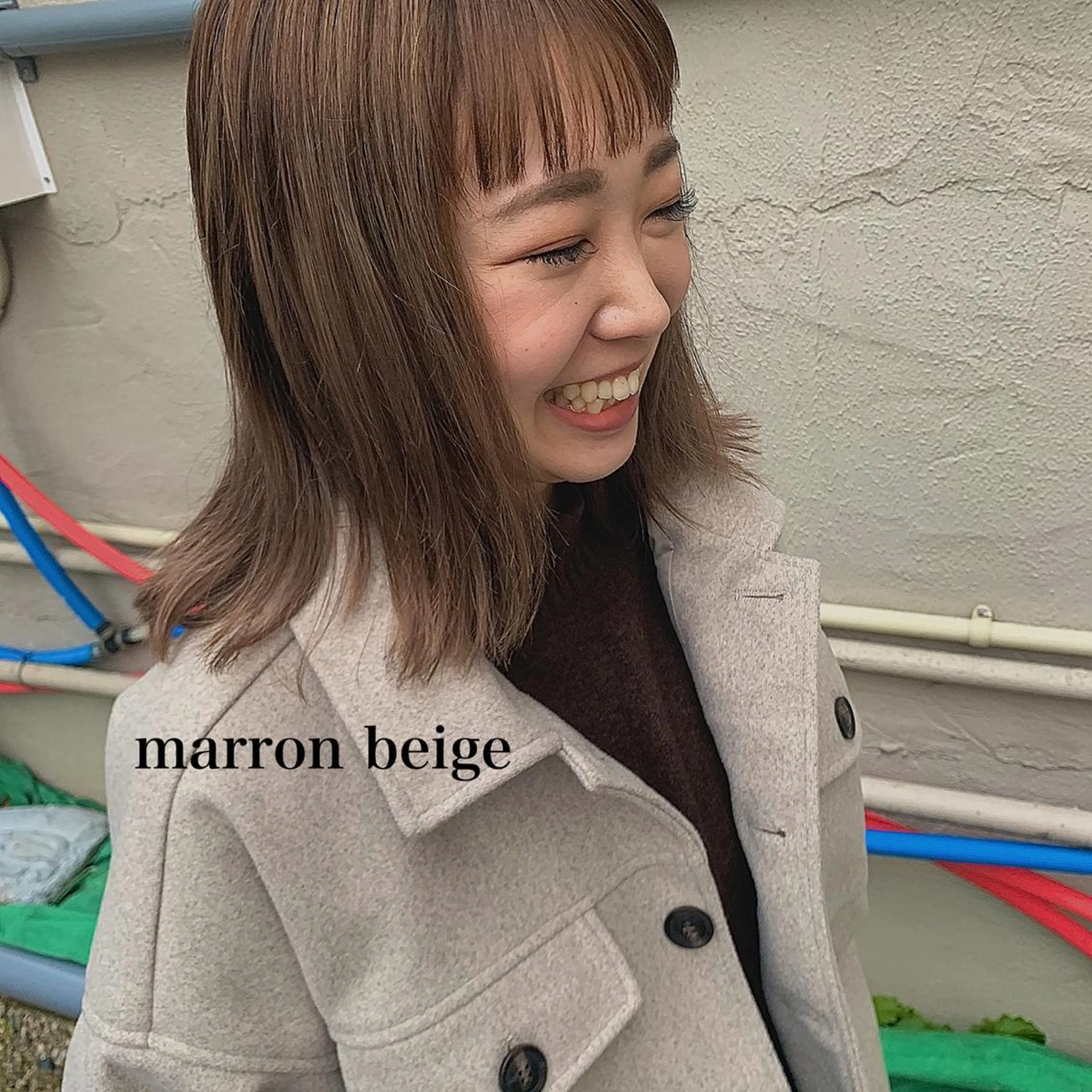 ミディアム カラー Zina 藤崎店所属・zina藤崎📛 井上美乃里のヘアスタイル