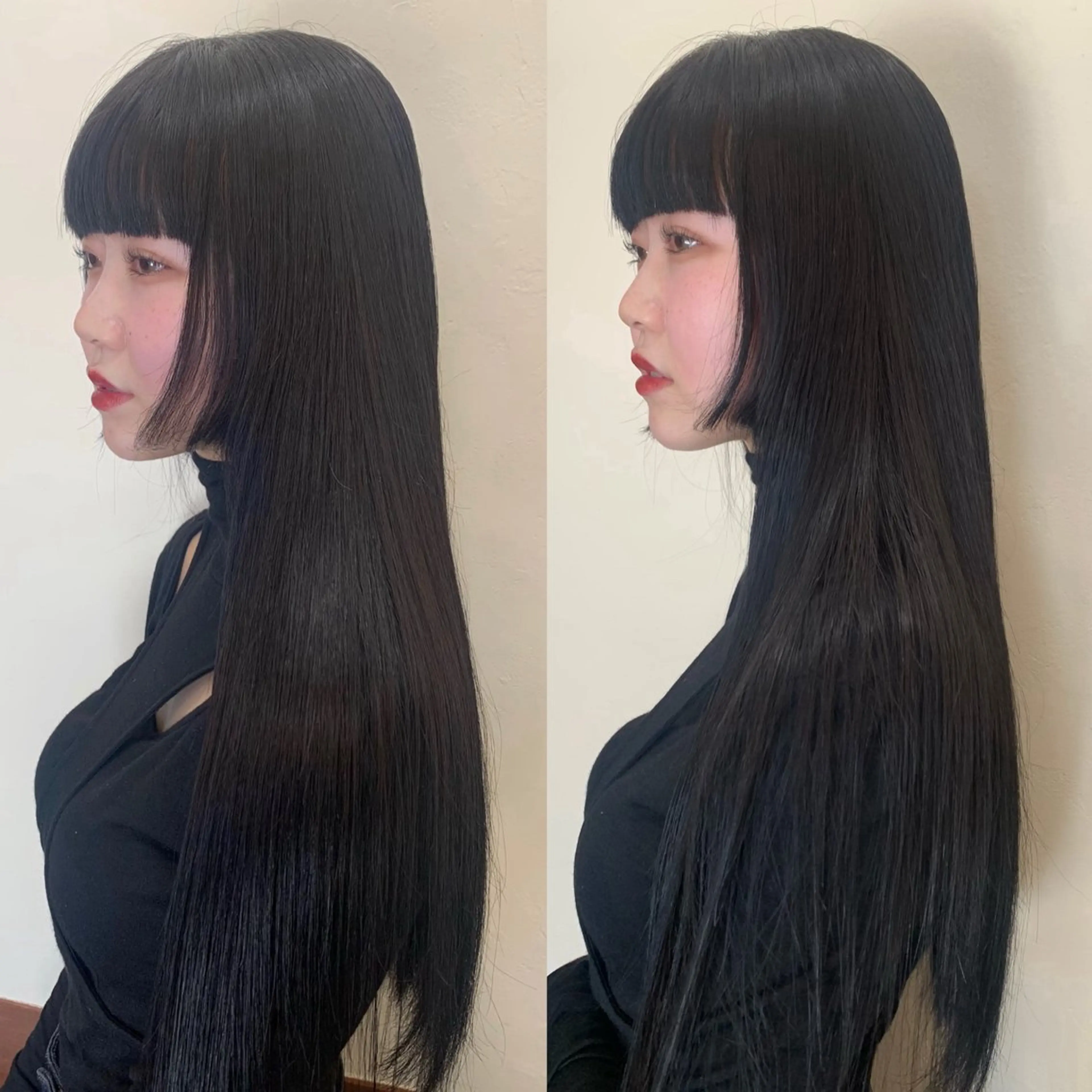 ロング 酸性ストレート 長沼ゆうか /レイヤーカットのヘアスタイル