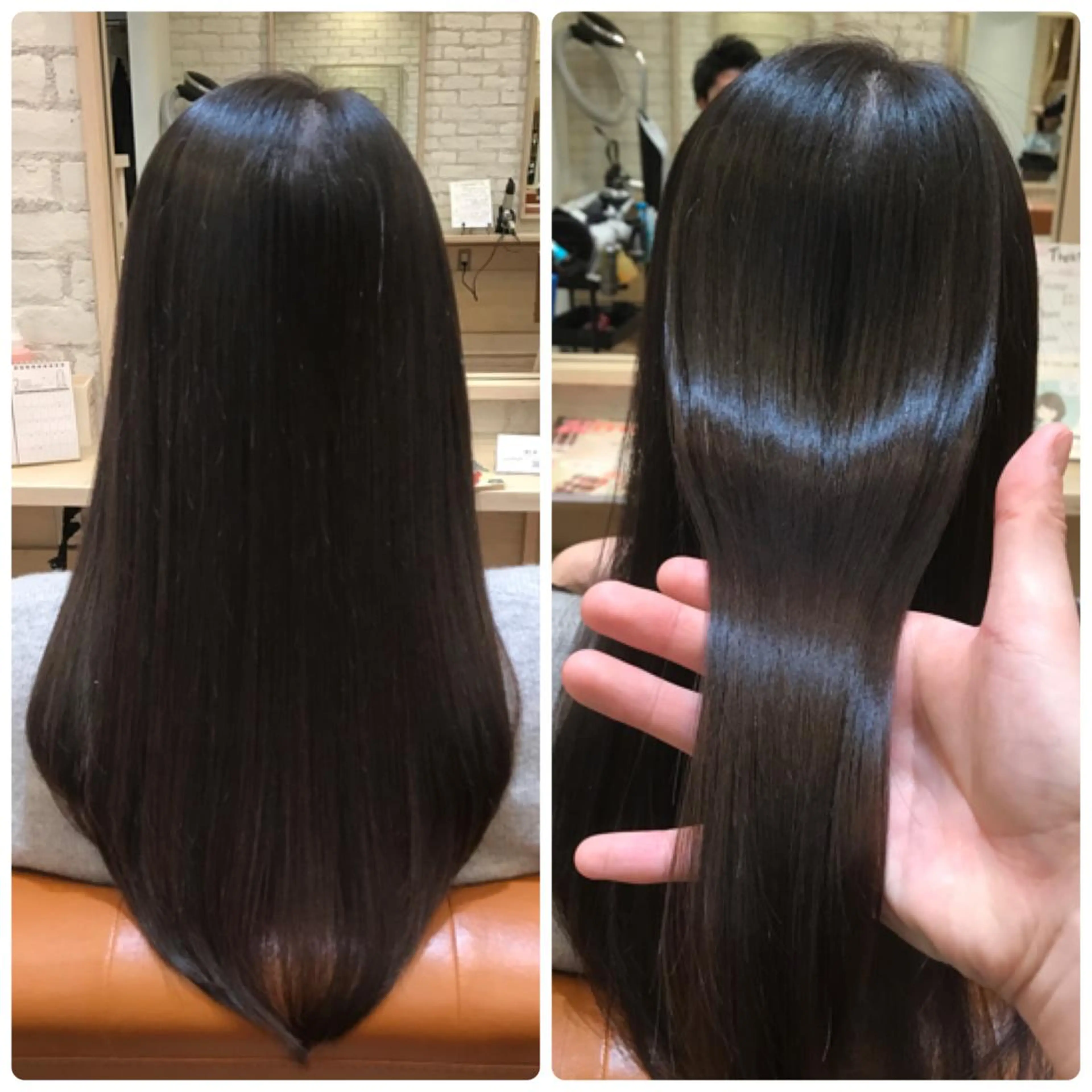 ミディアム セミロング パーマ 髪質改善 縮毛矯正 courage所属・kanako カナコのヘアスタイル