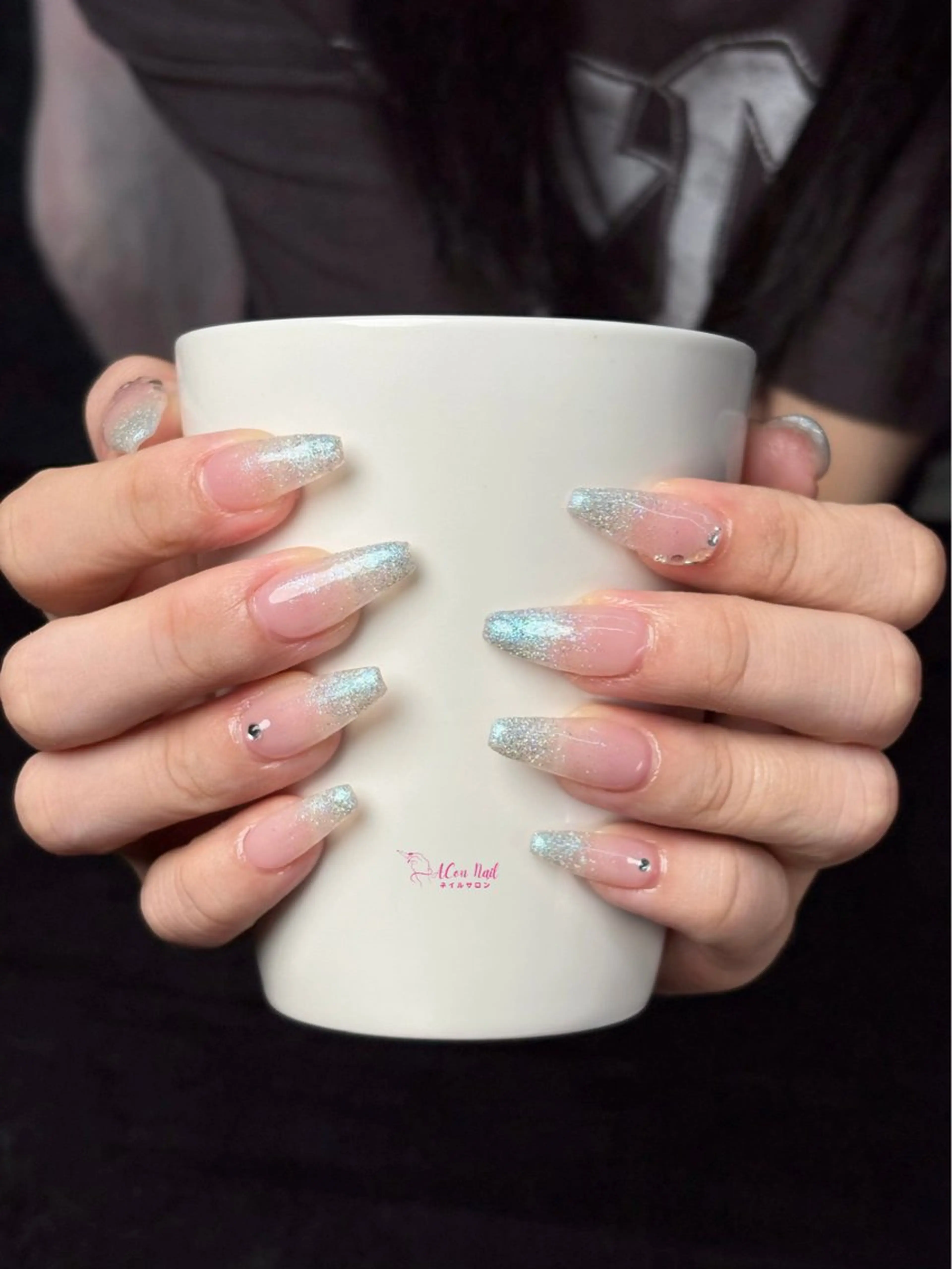 ネイル 桜ネイル 長さ出し フラワーネイル フレンチネイル ジェルネイル ハンドネイル AConNailSalon所属・ACon NailSalonのネイルデザイン