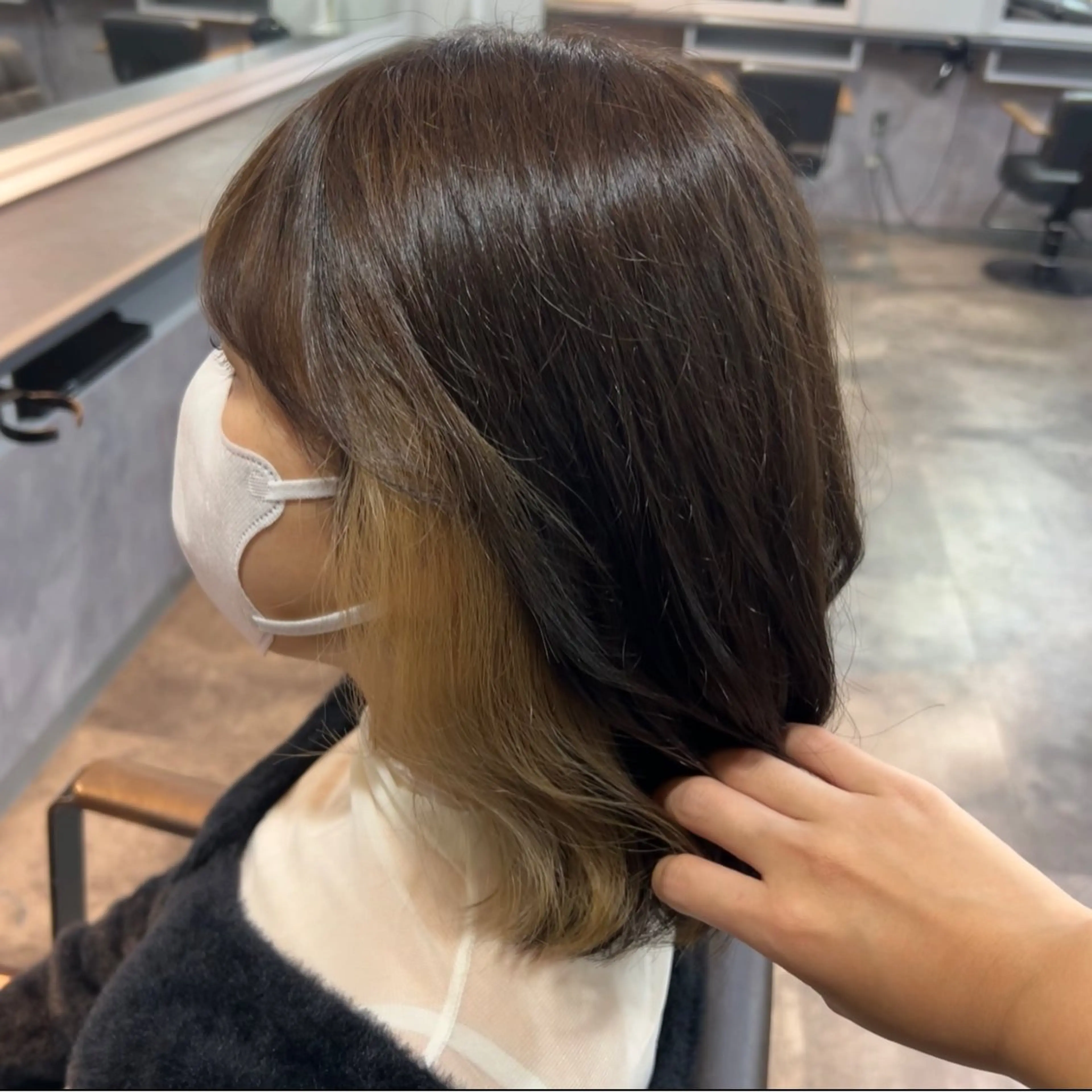 ミディアム カラー ベージュカラー HAIR SALON M所属・大塚 美緒のヘアスタイル