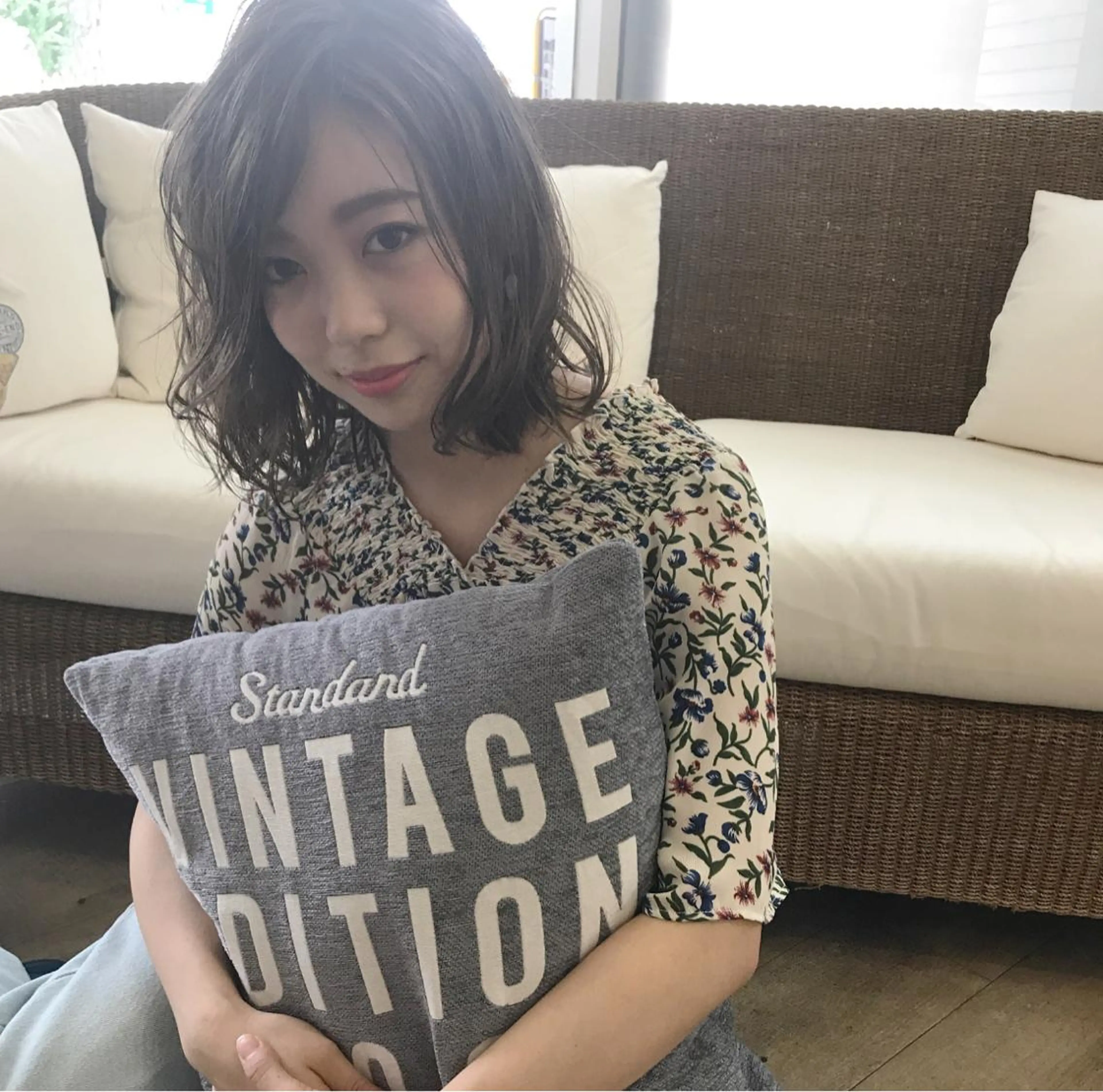 ミディアム カラー パーマ 日比 貴大/ minim hairのヘアスタイル