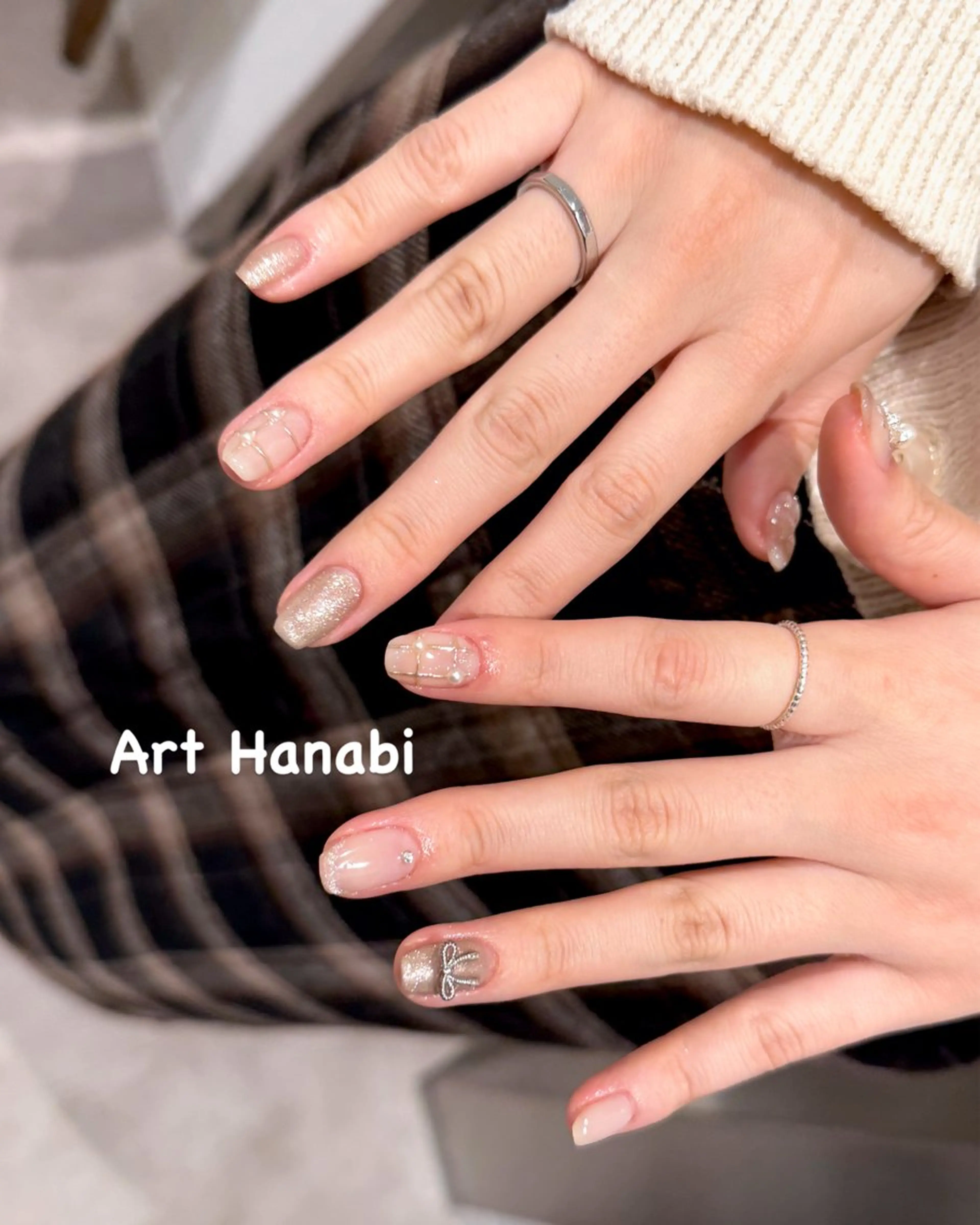 ネイル 成人式 冬ネイル ハンドネイル ハンドケア Art Hanabi所属・Art Hanabi ミリのネイルデザイン