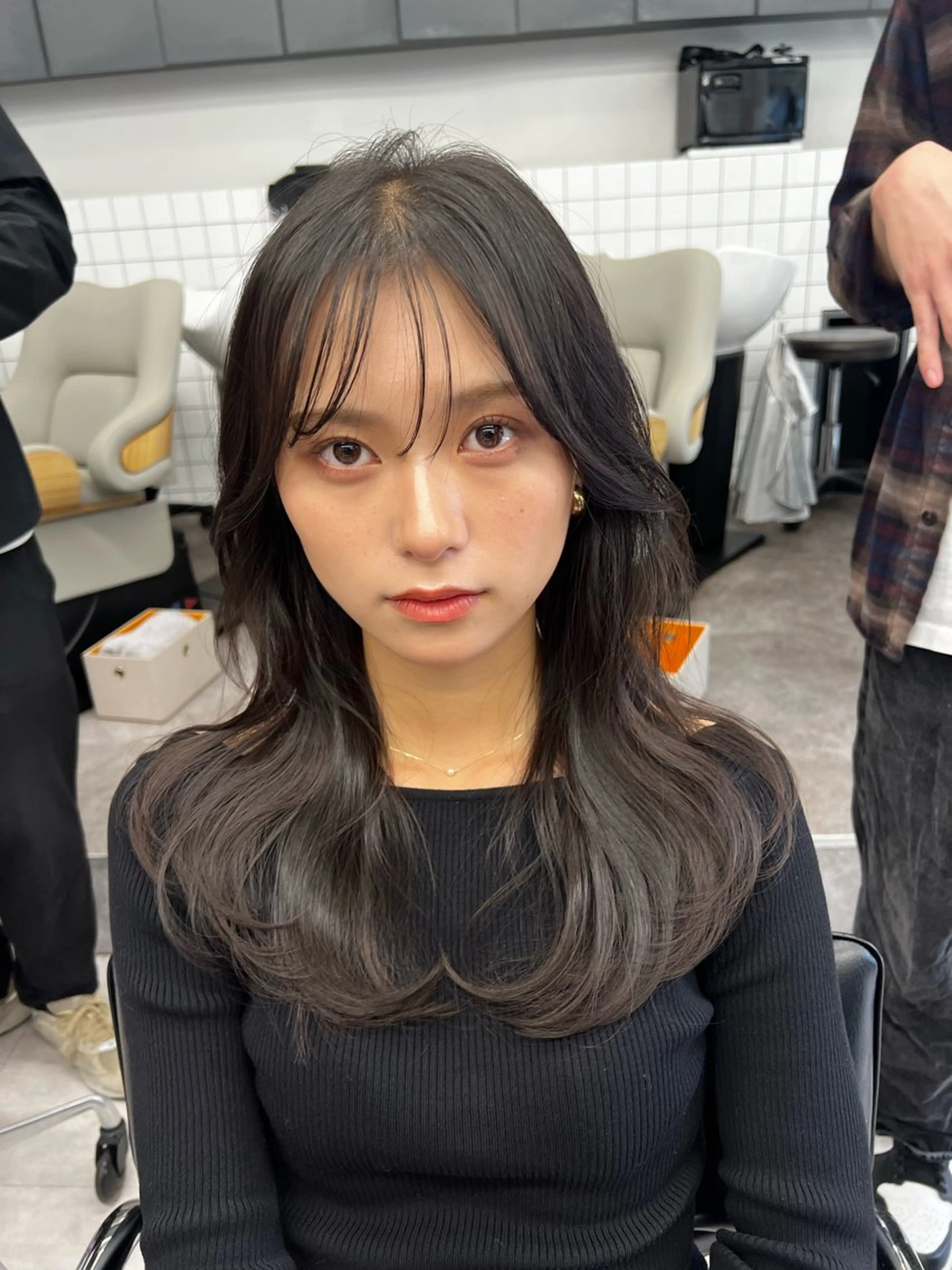 ロング カラー 韓国ヘア♡ 顔まわりカットayaのヘアスタイル