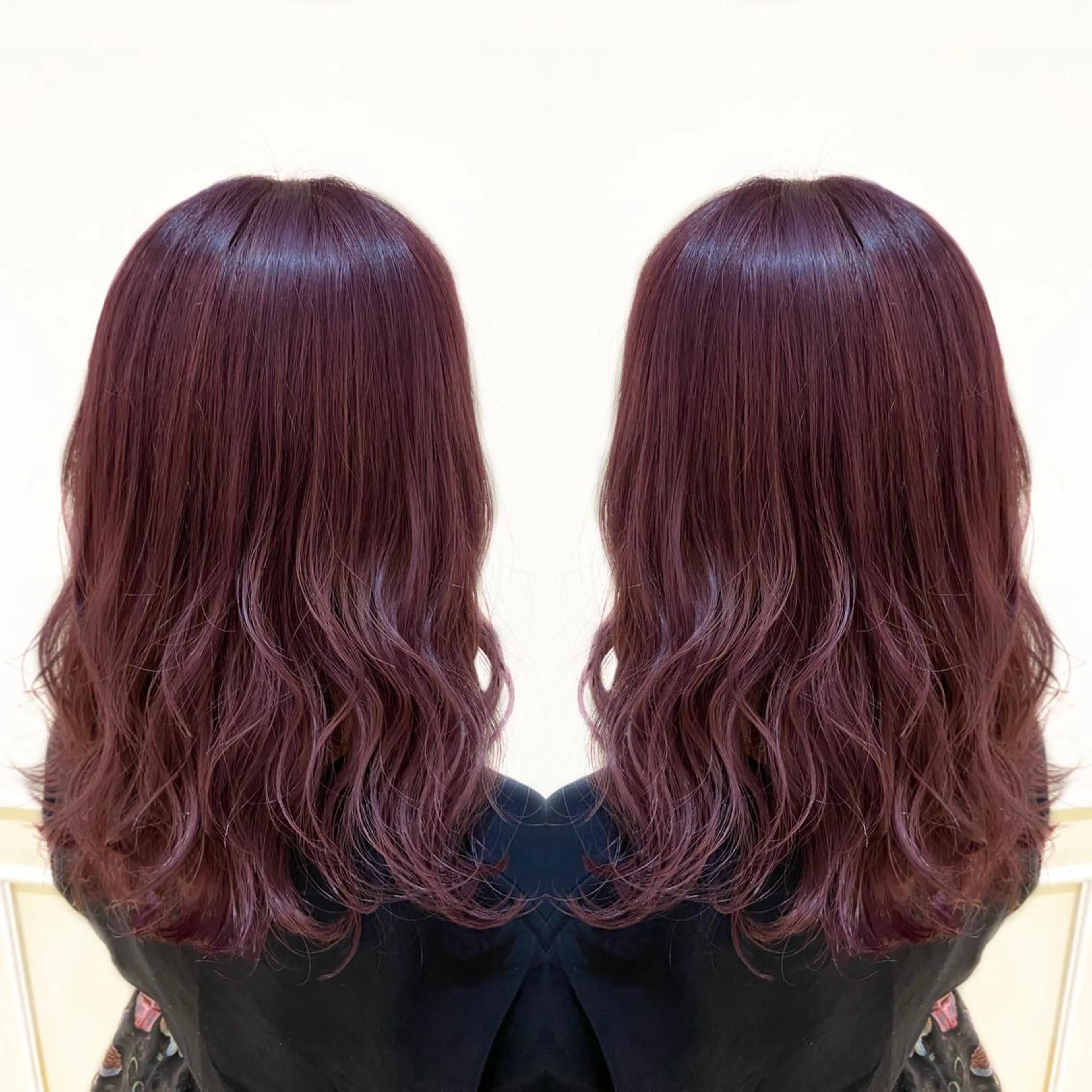 ミディアム カラー ブリーチ ラベンダーカラー パープルカラー カット ヘアカラー トリートメント ご予約 宜しくお願いします！のヘアスタイル