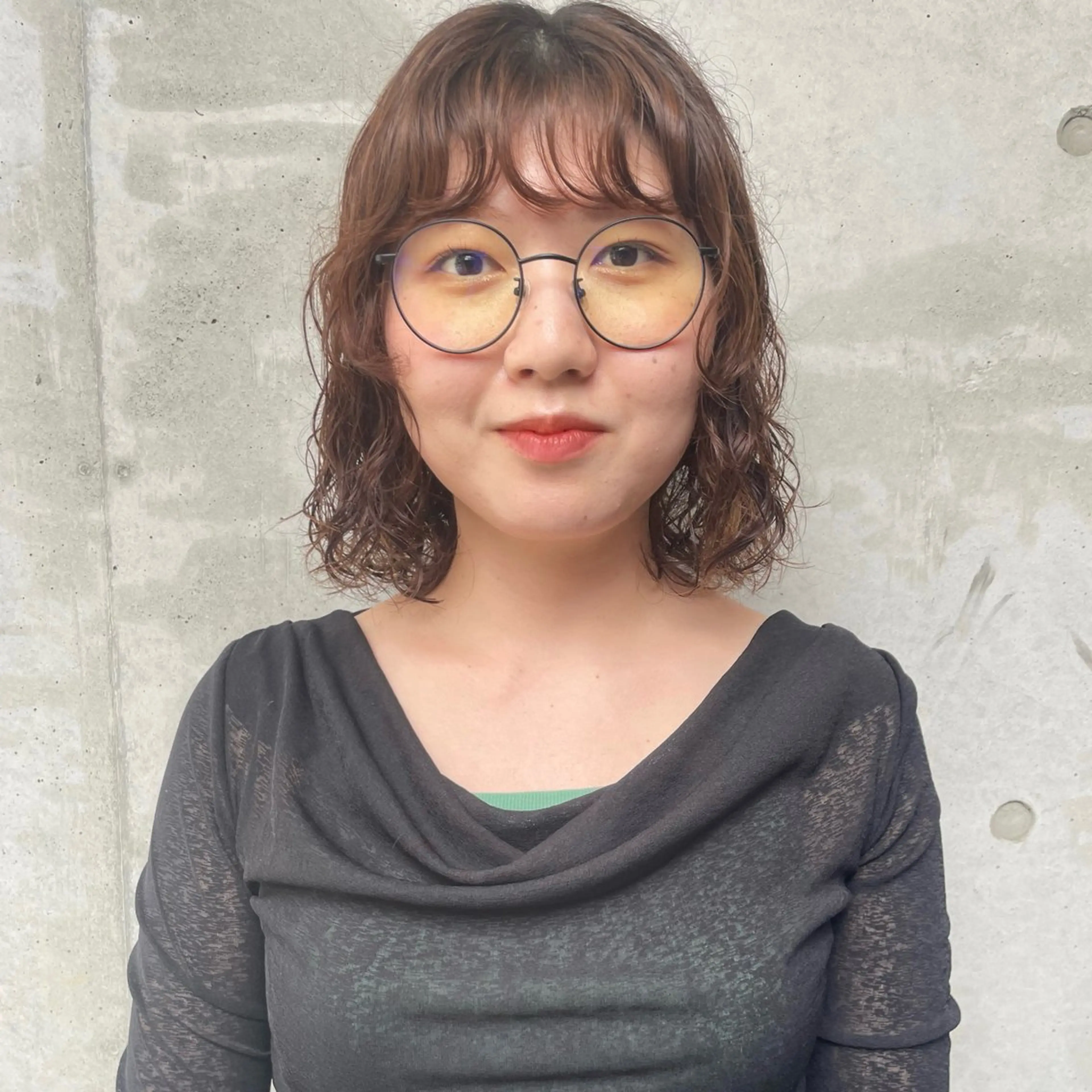 ショート パーマ カット ヘアカラー パーマ ホリケ アオイのヘアスタイル