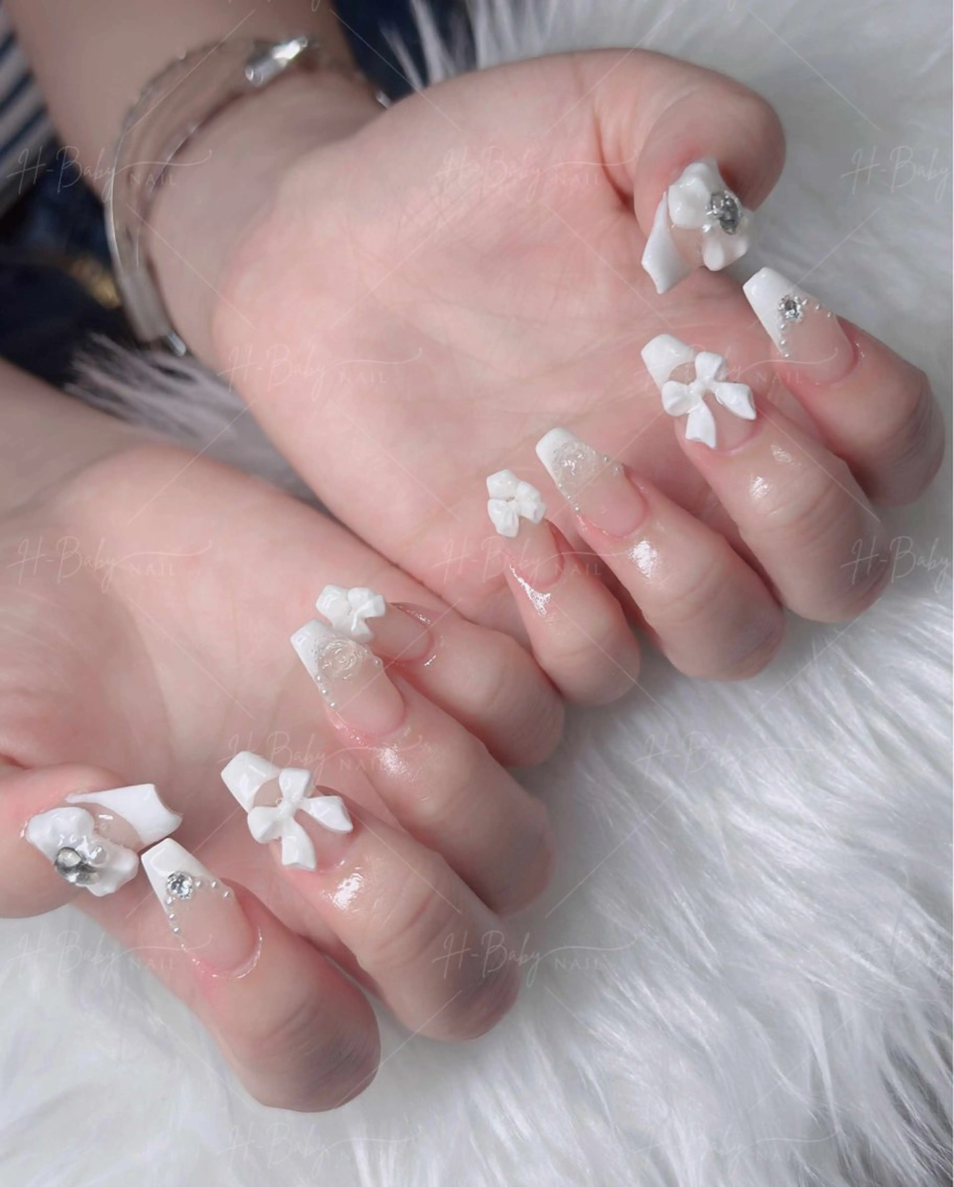 ネイル アートネイル 成人式 ジェルネイル ニュアンスネイル 夏ネイル ハンドネイル neco H.babynailのネイルデザイン