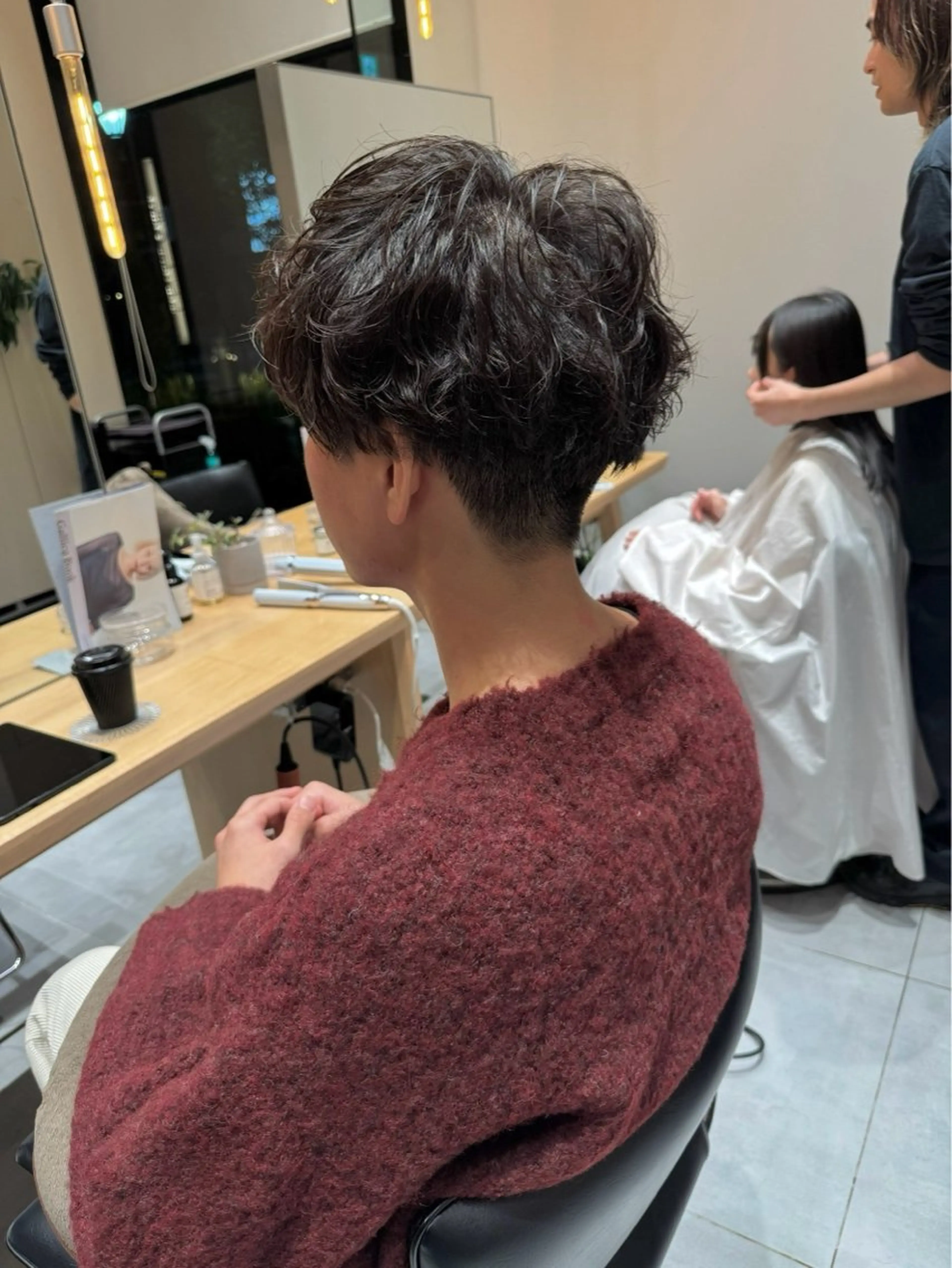 パーマ メンズ カット パーマ ヘアセット 風香🪼レイヤー /透明感カラーのヘアスタイル