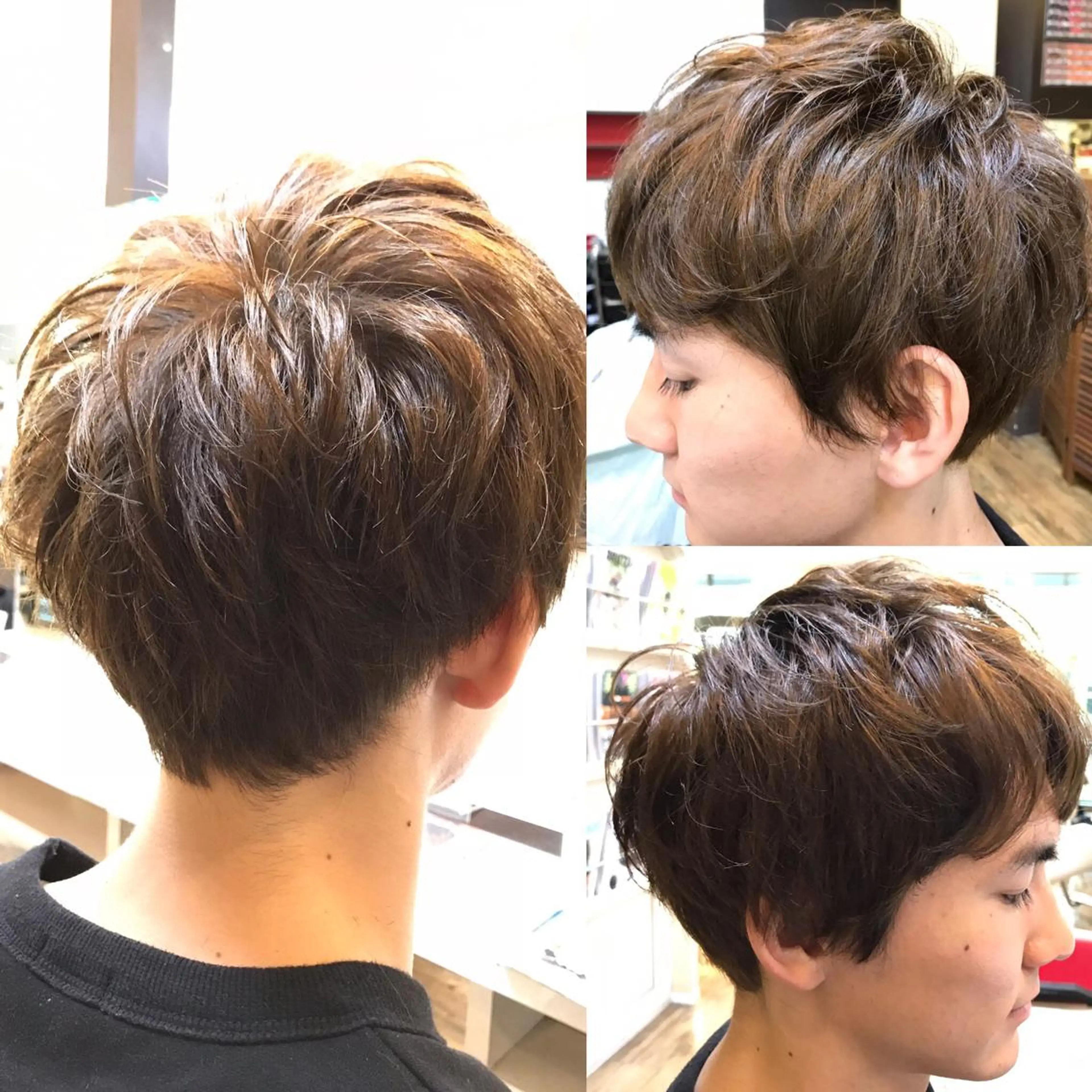 ショート カラー メンズ マッシュ 赤羽、髪質改善サロン 吉野リョウスケのヘアスタイル