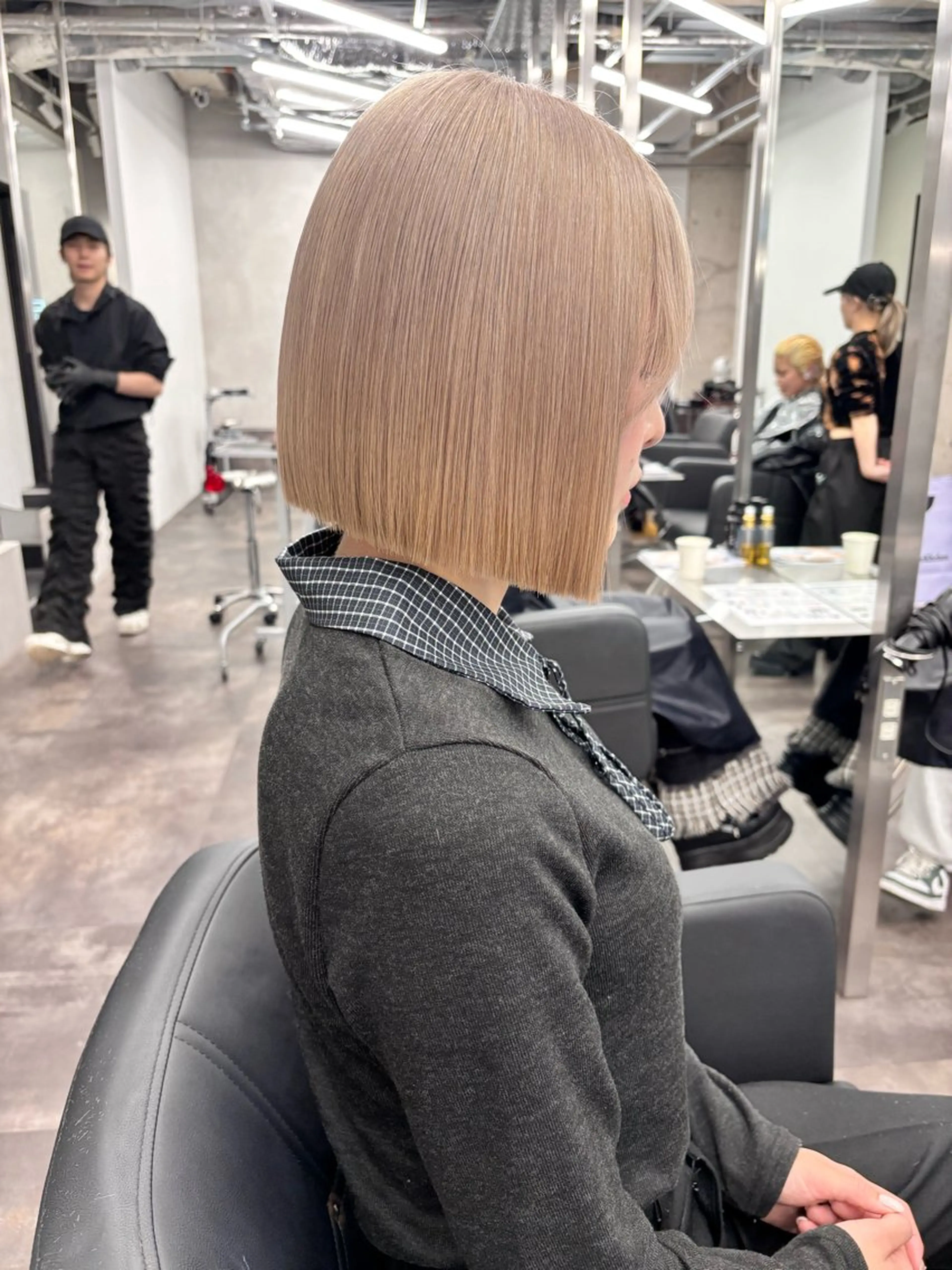 ショート 切りっぱなしボブ ボブ GARTE所属・ゲンキ /カットモデル募集のヘアスタイル